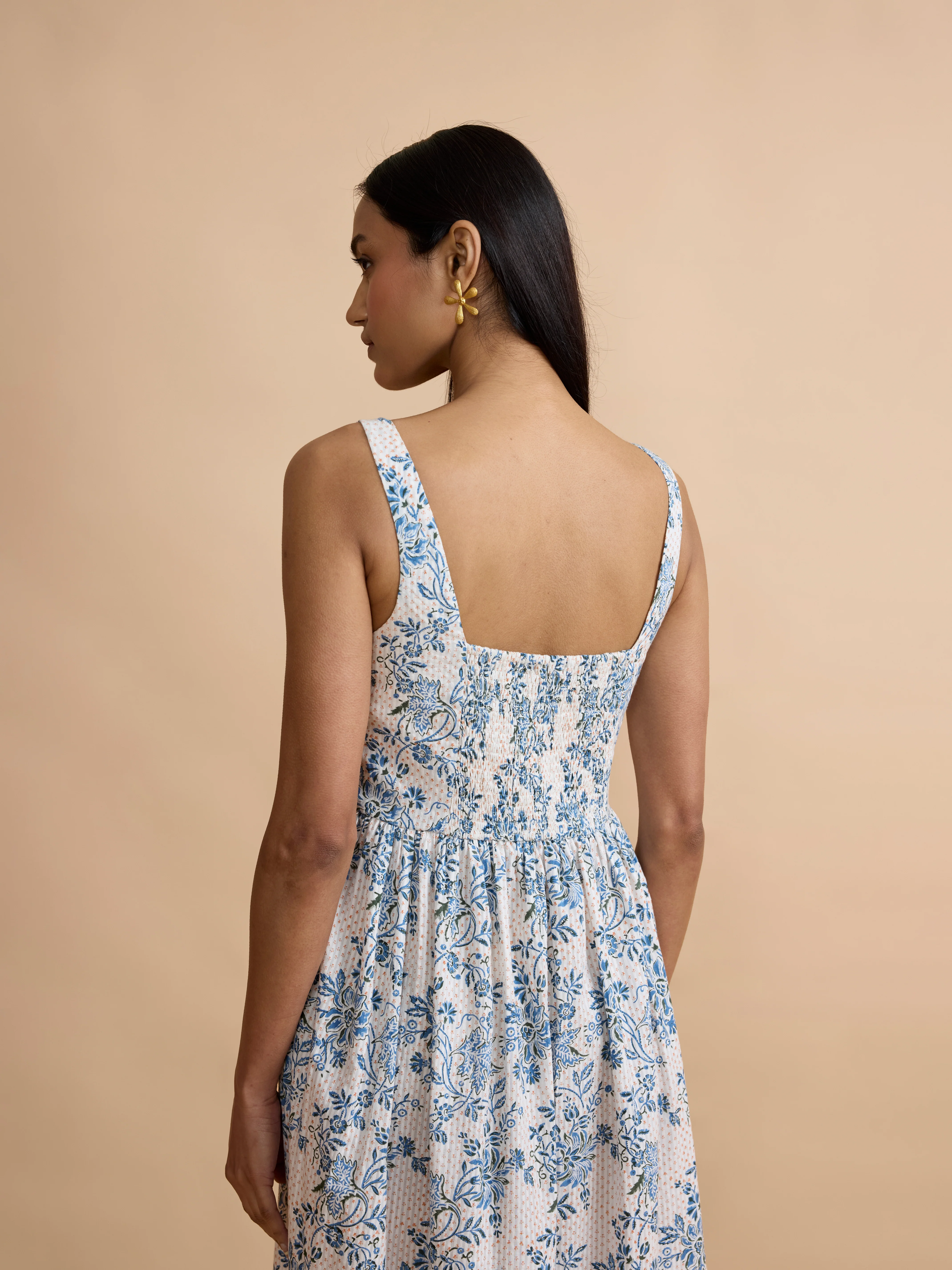 Argo Dress in Blue Chintz Trail - Image 3