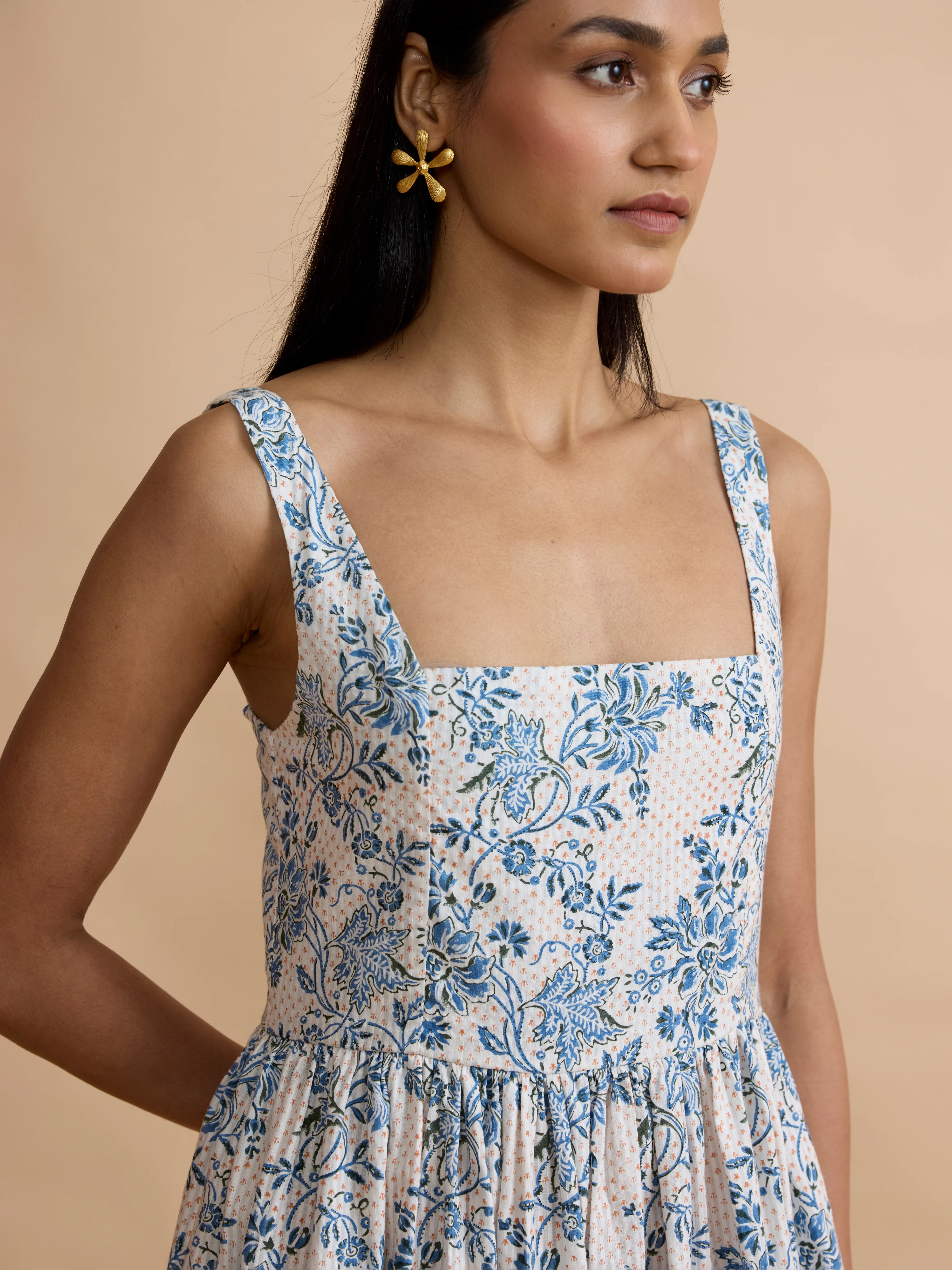 Argo Dress in Blue Chintz Trail - Image 6