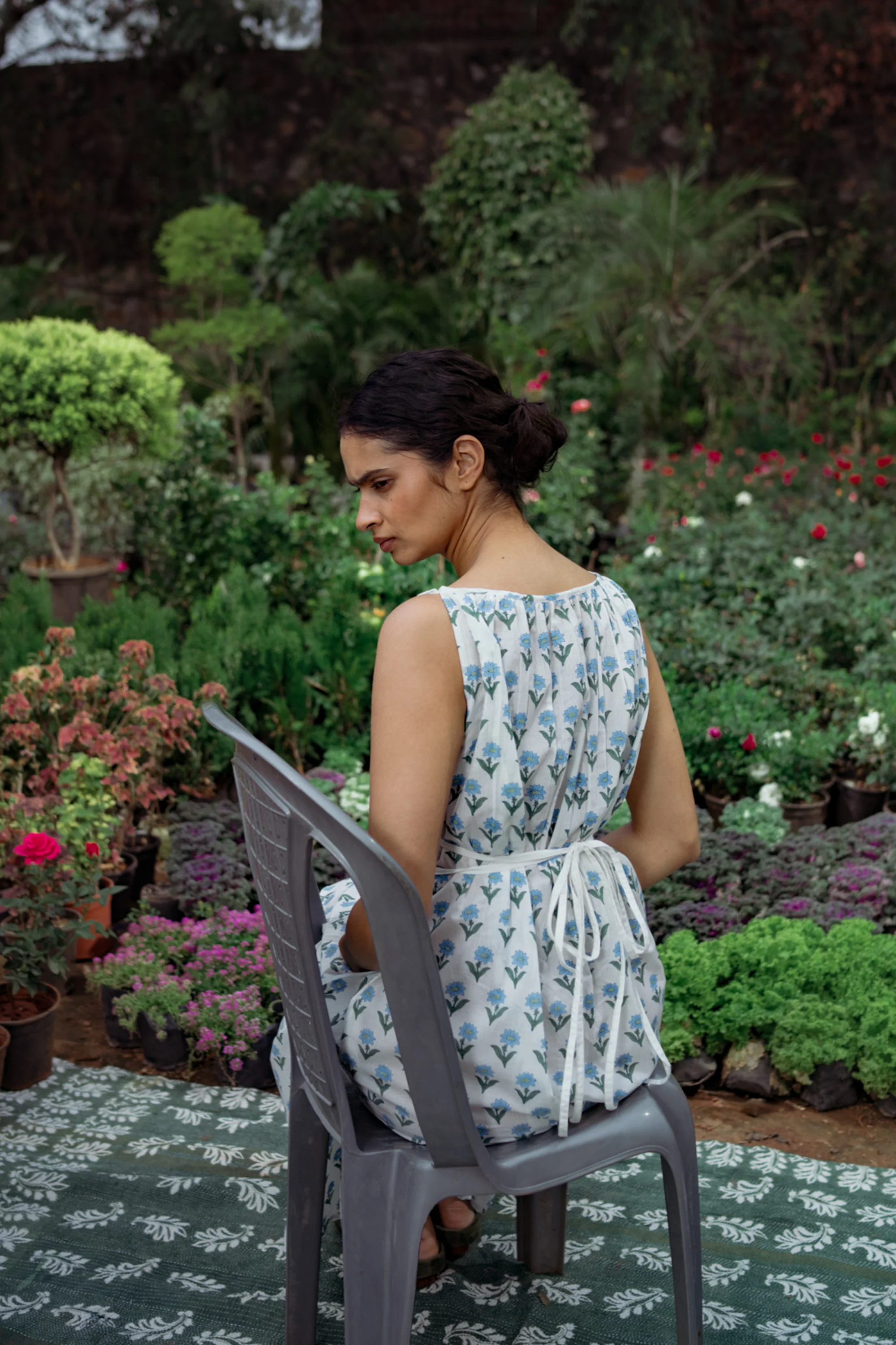 Athena Dress in Sky Kashmir Flower - Image 4