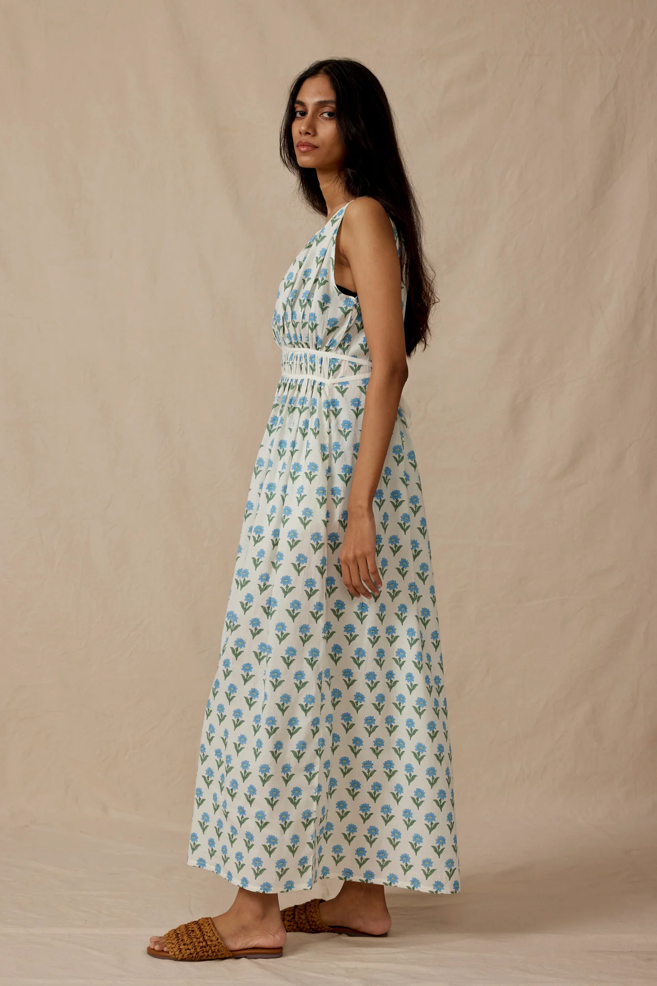 Athena Dress in Sky Kashmir Flower - Image 6