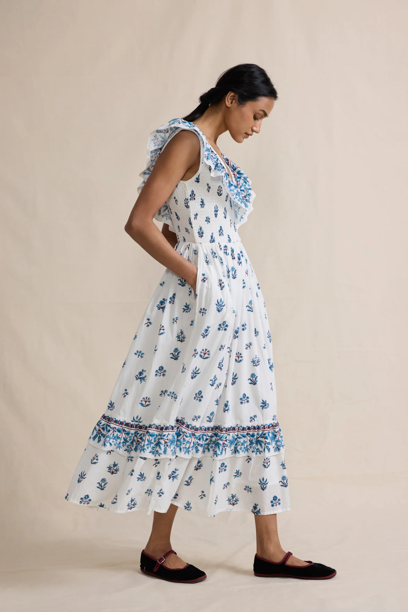 Birdie Dress in Paris Flowers - Image 6