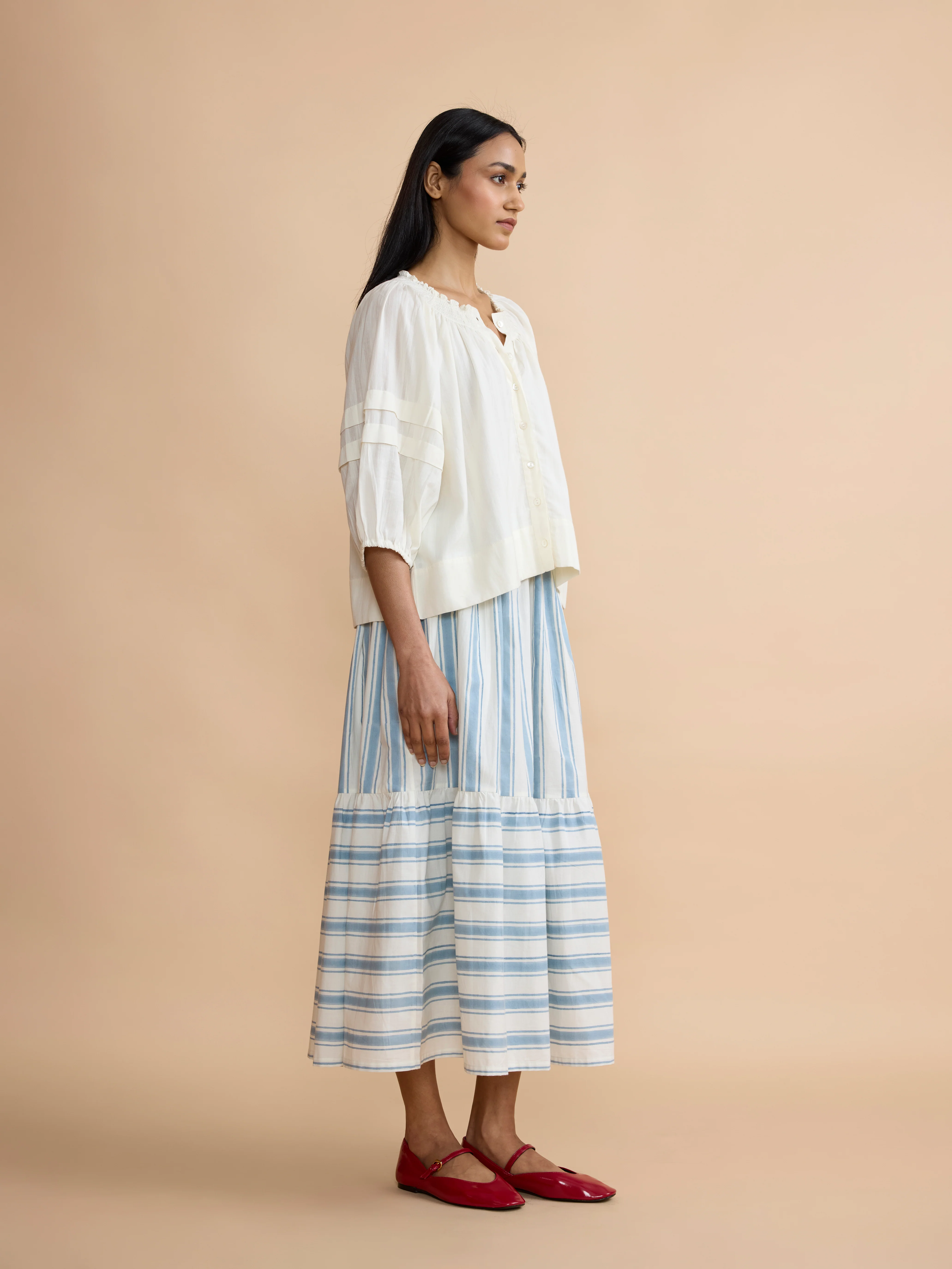 Brook Shirt in Ivory White - Image 6