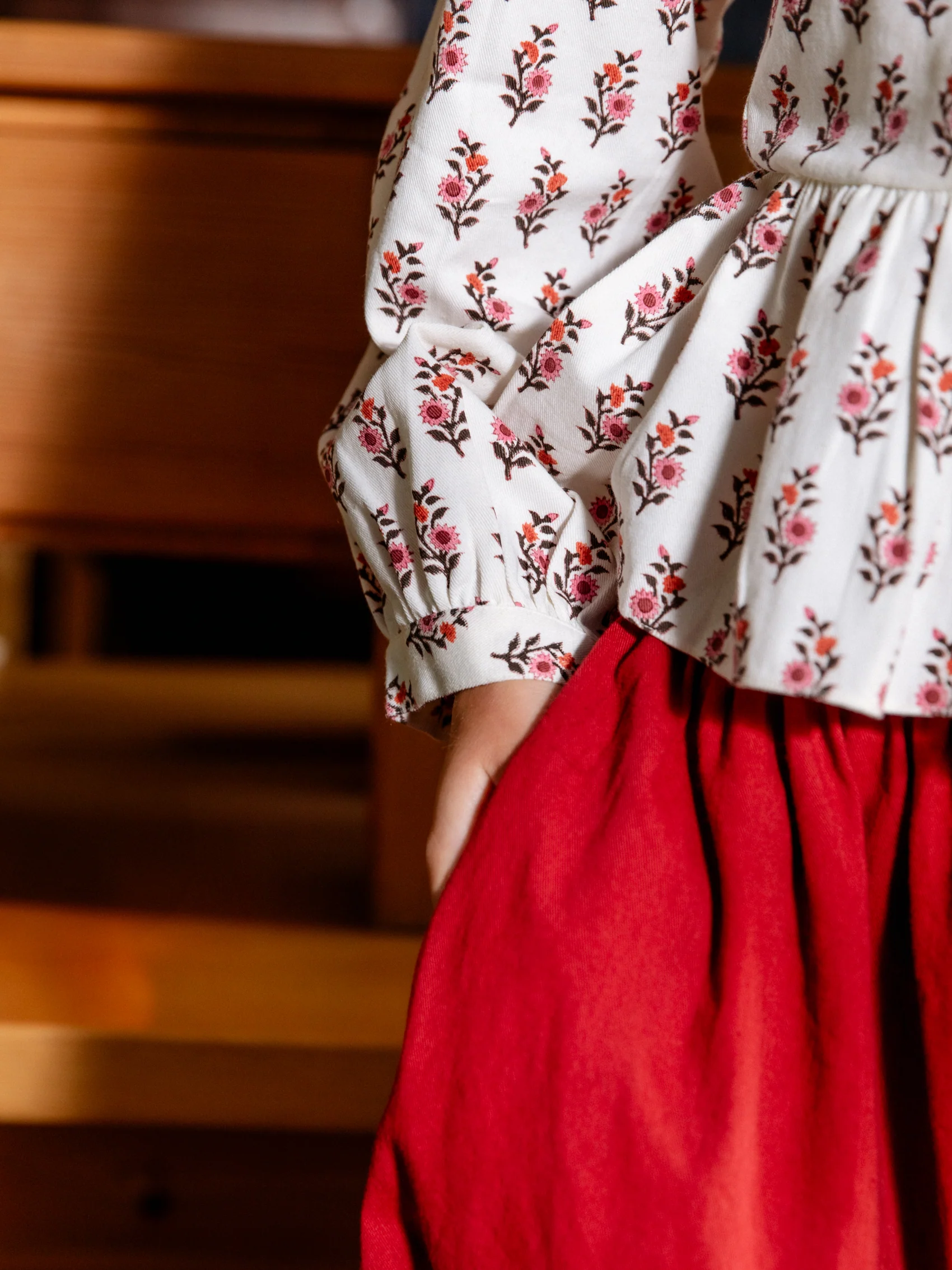 Button Down Skirt in Sumac Twill - Image 4