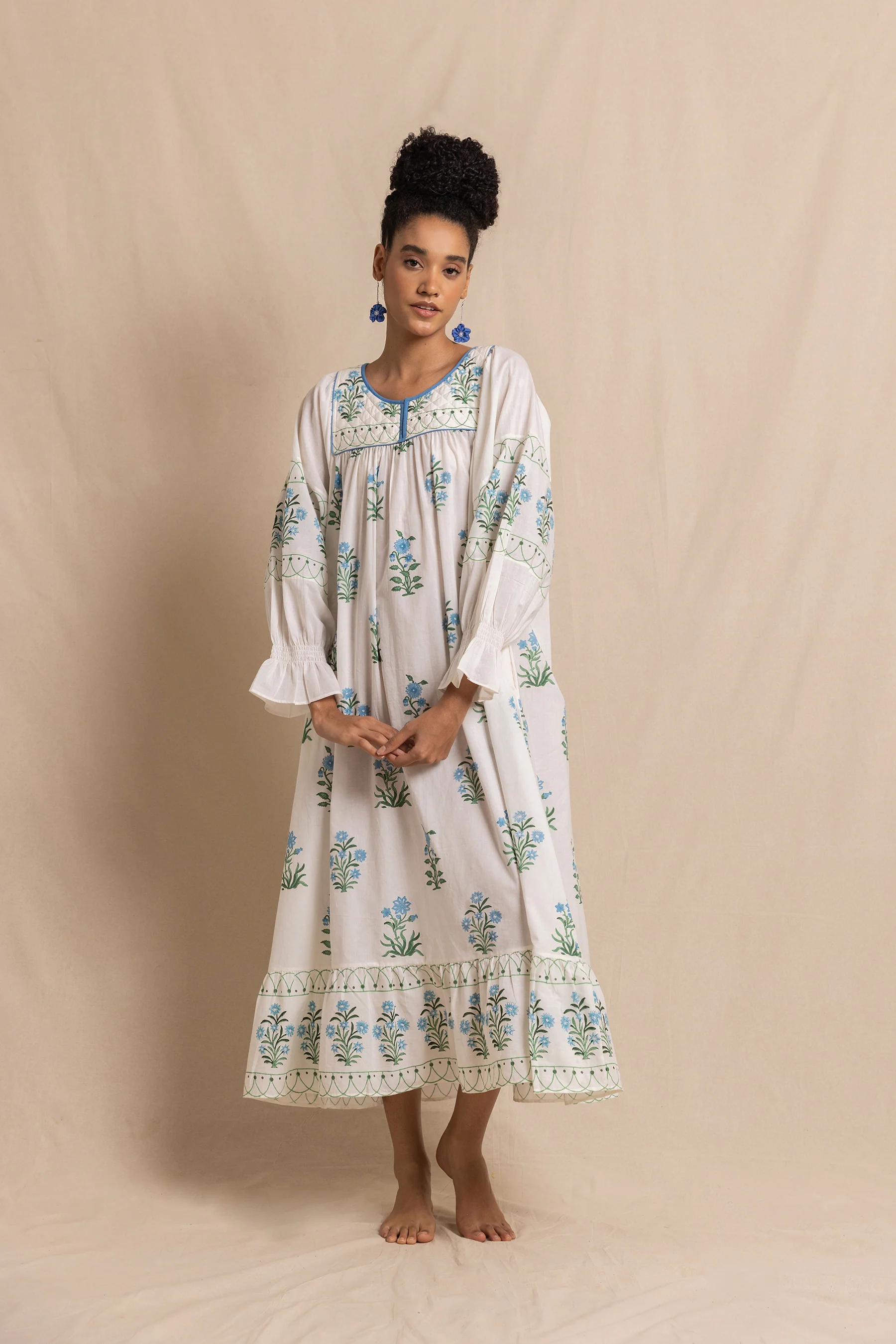 Caro Dress in Topaz Jodhpur Flower - Image 2