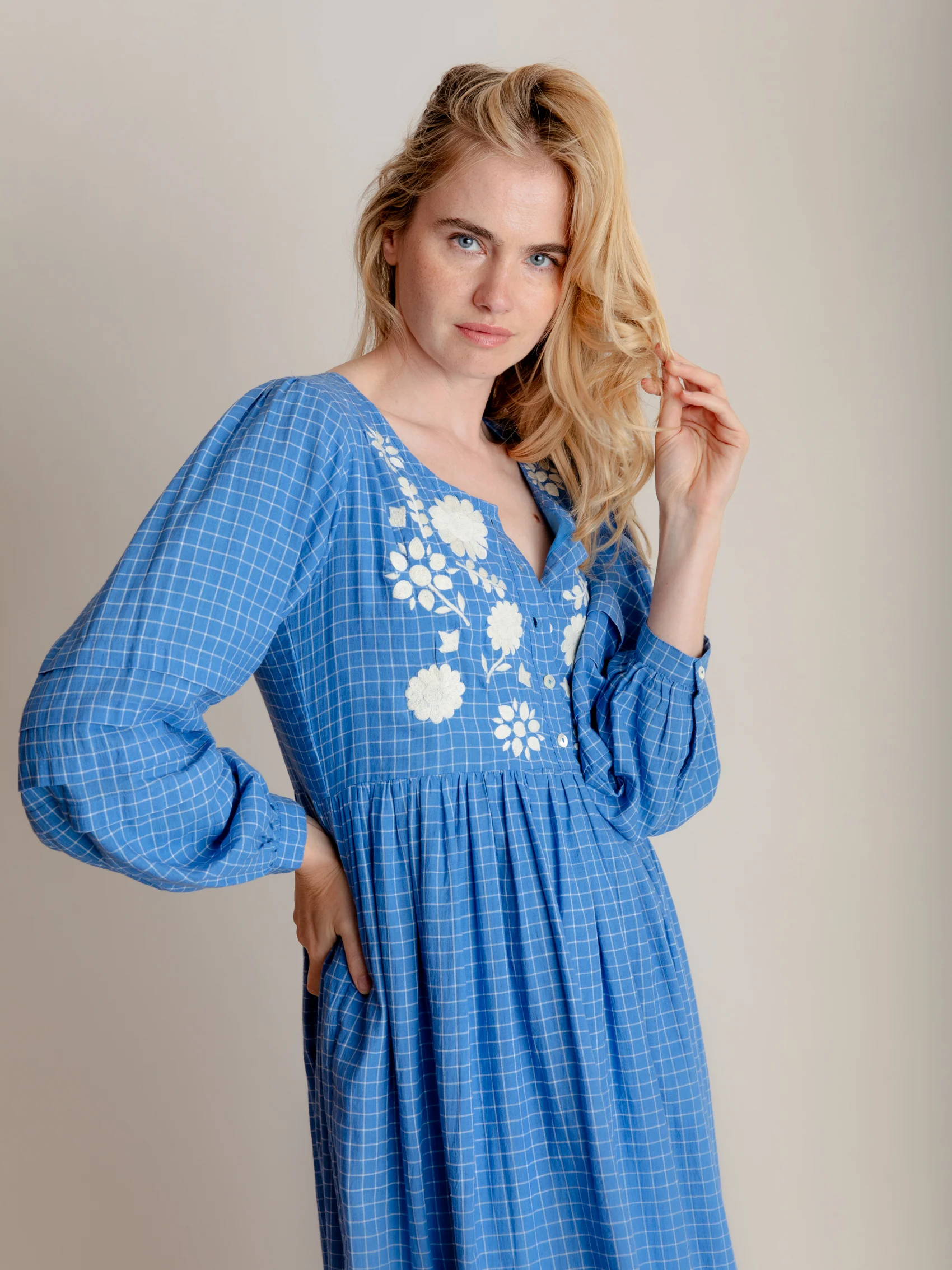 Cleo Dress in Ottoman Embroidery - Image 6