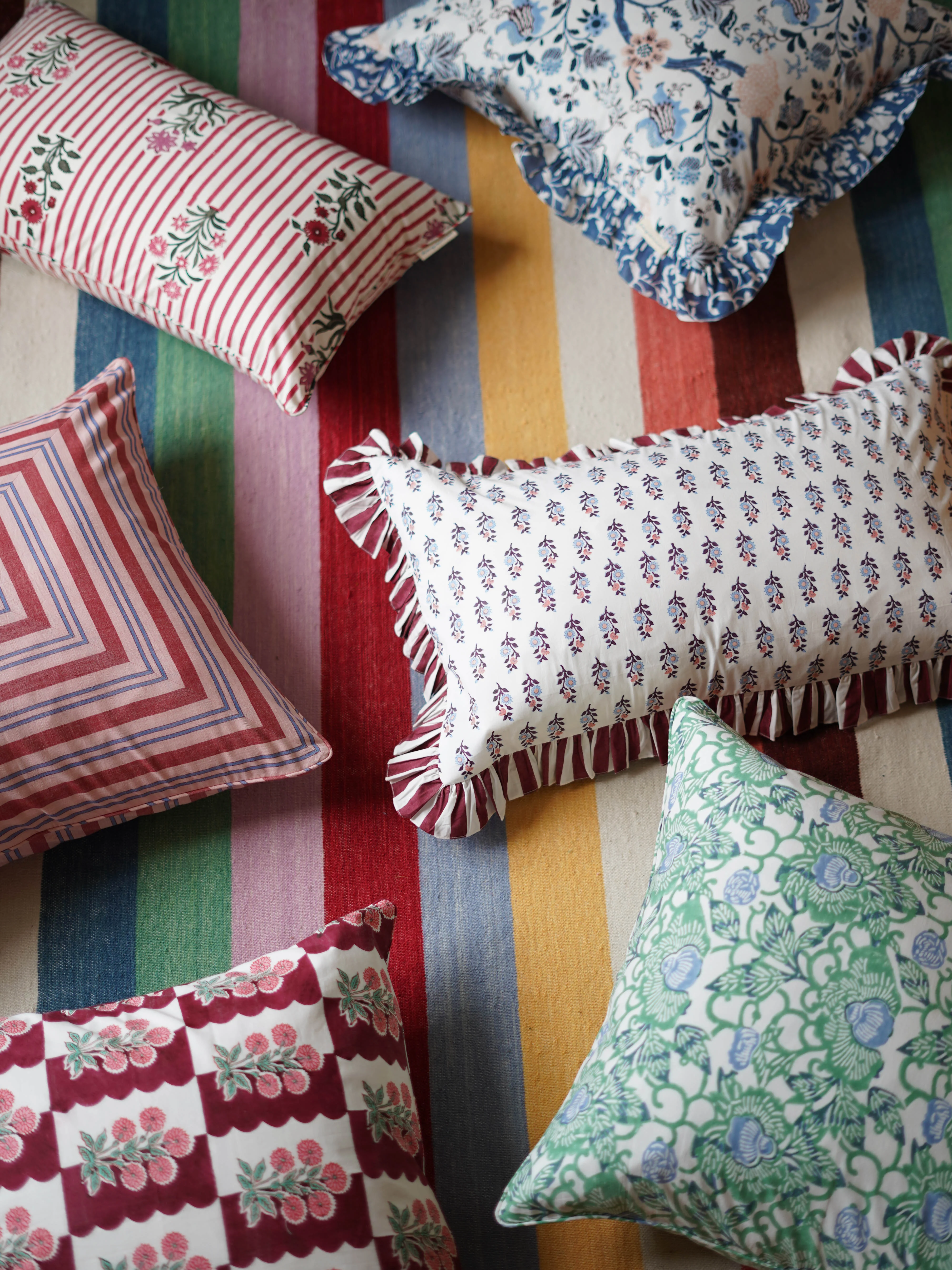 Cushion Cover, Green Kimono 50 x 50cm - Image 4
