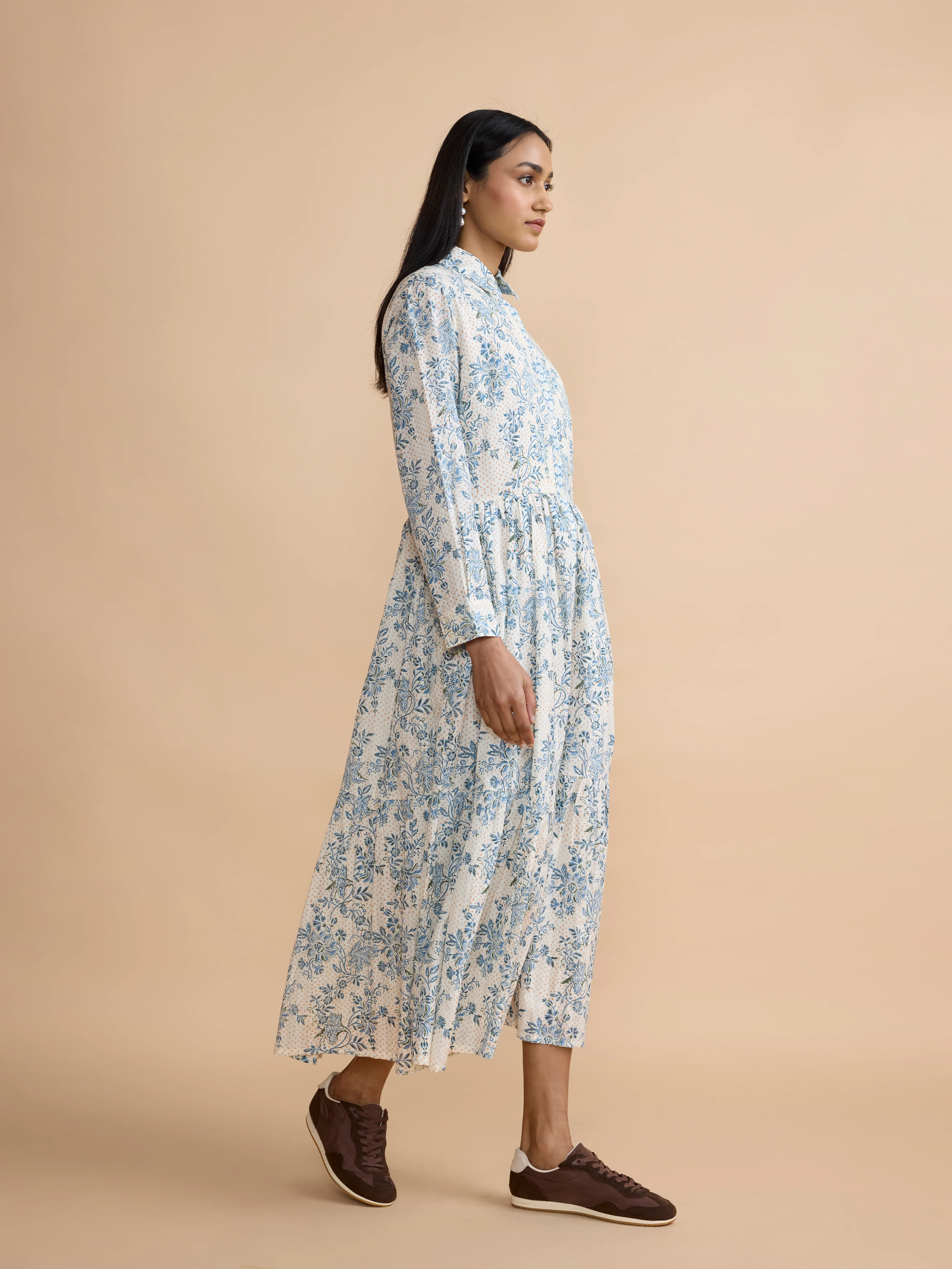 Dakota Dress in Blue Chintz Trail - Image 3