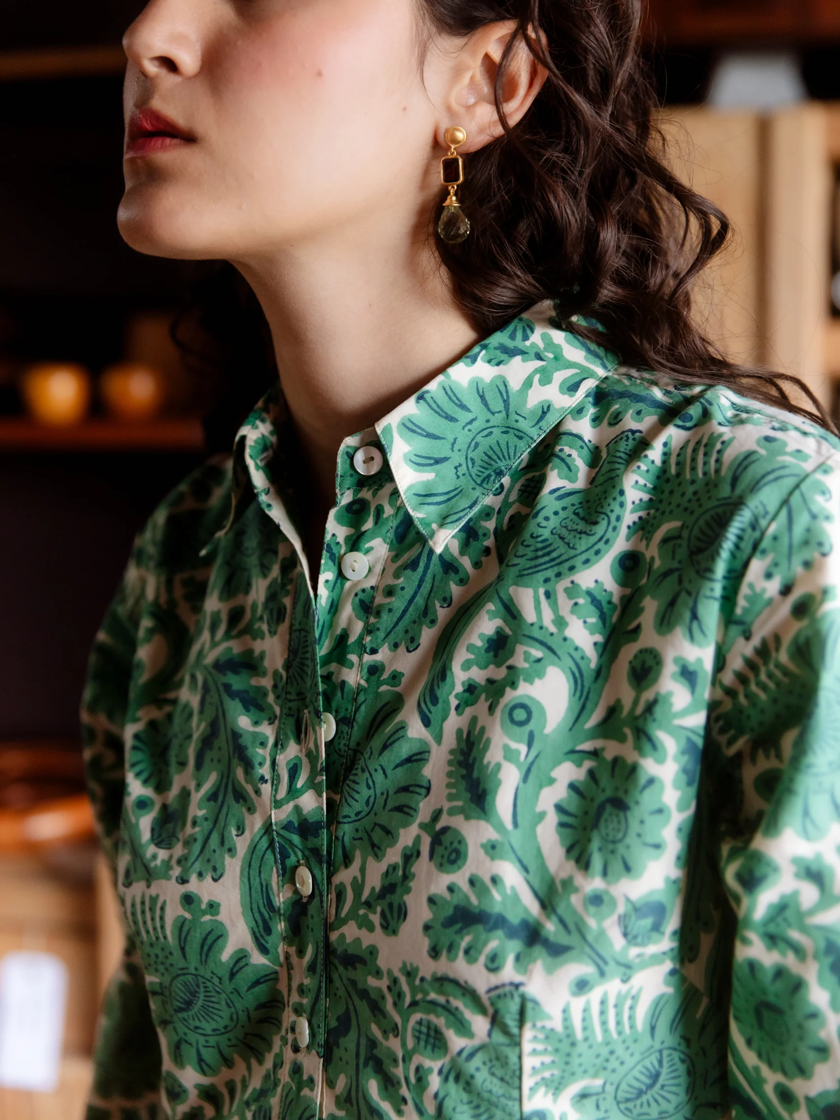Dakota Dress in Emerald Pheasant - Image 3