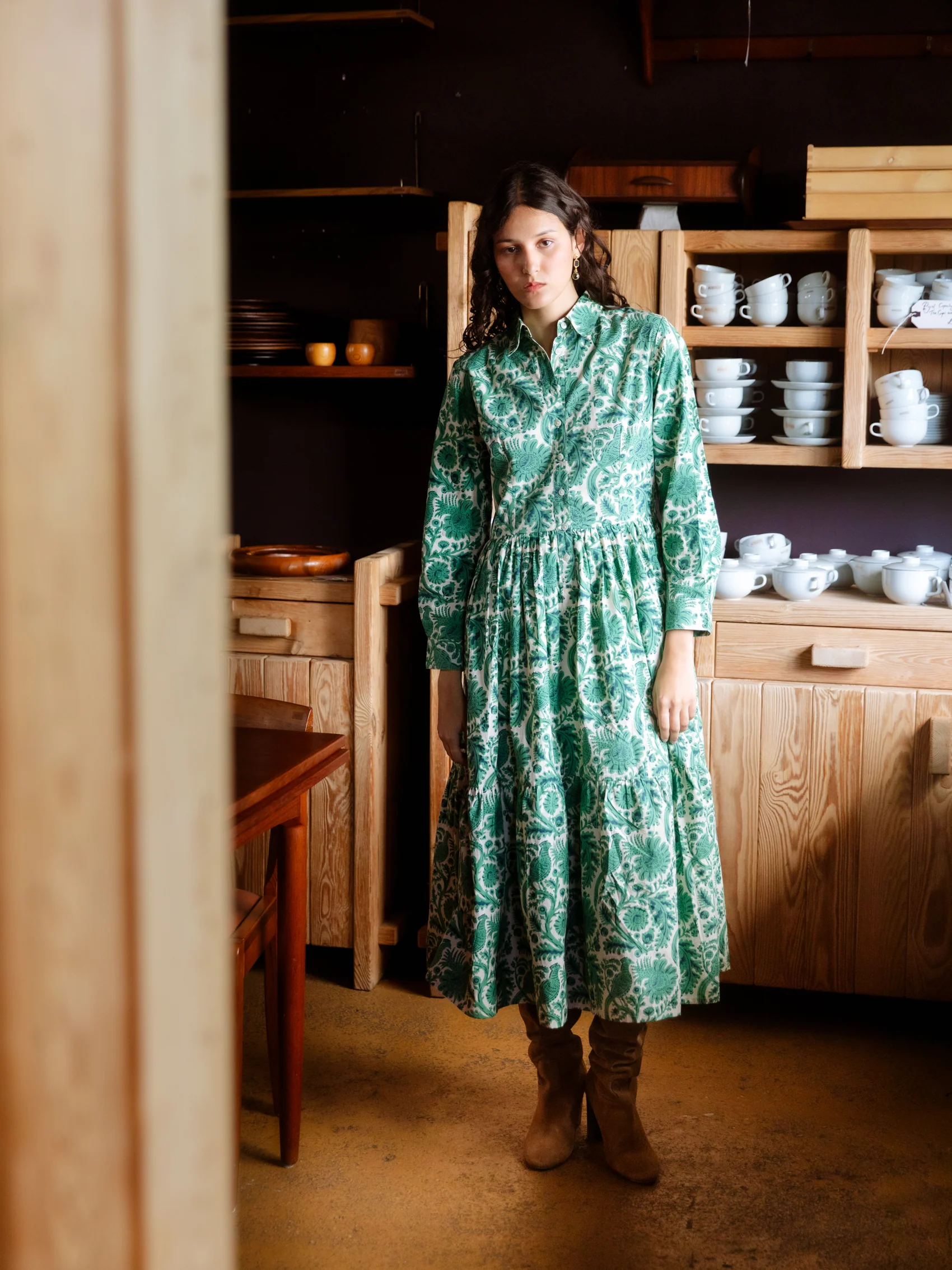 Dakota Dress in Emerald Pheasant - Image 8