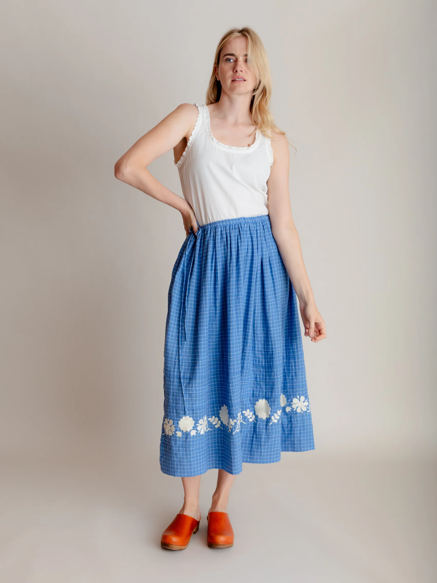 Drawstring Skirt in Ottoman Embroidery - Image 4