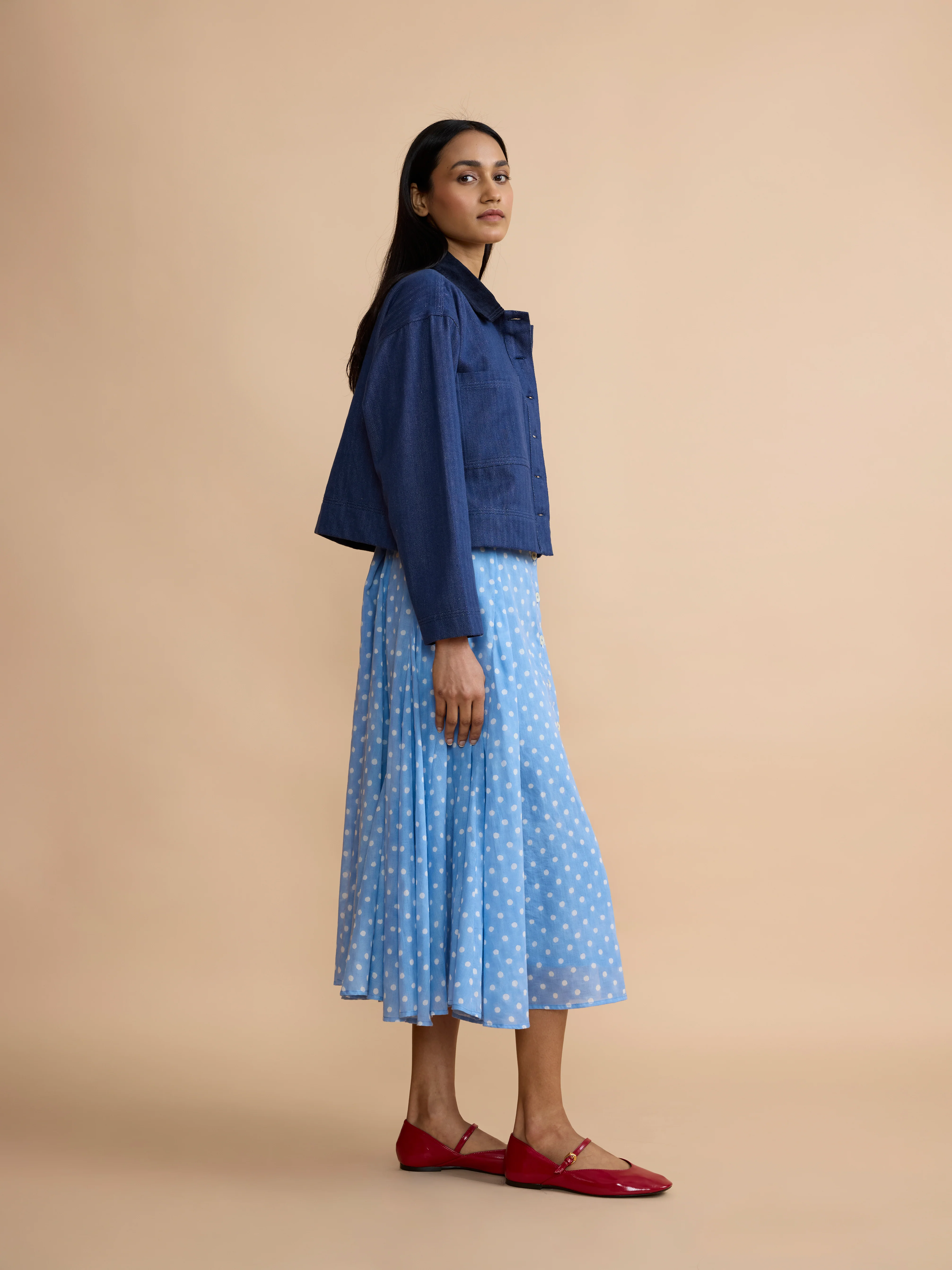 Erica Jacket in Indigo Twill - Image 4