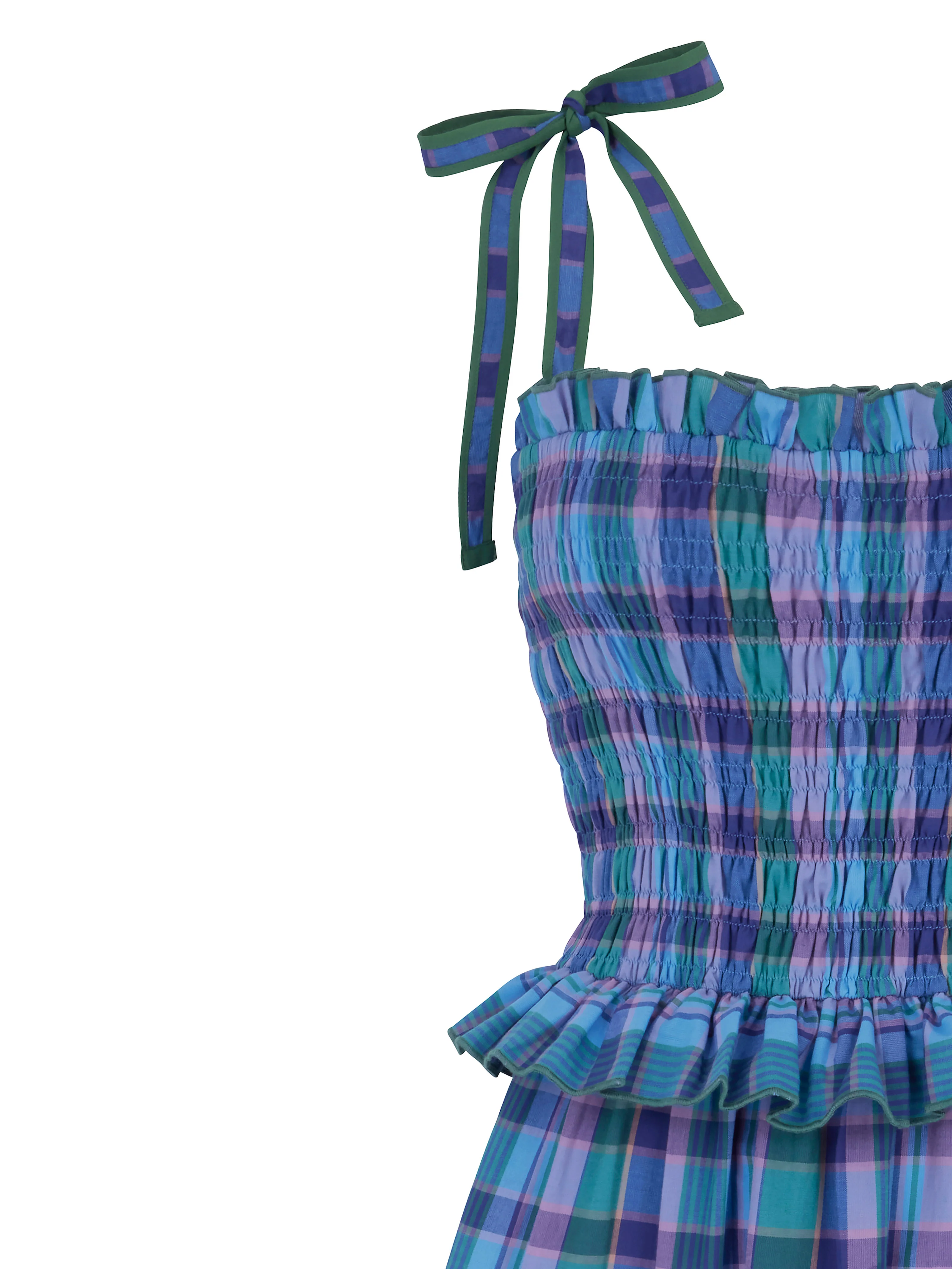 Fiesta Dress in Peacock Check - Image 6