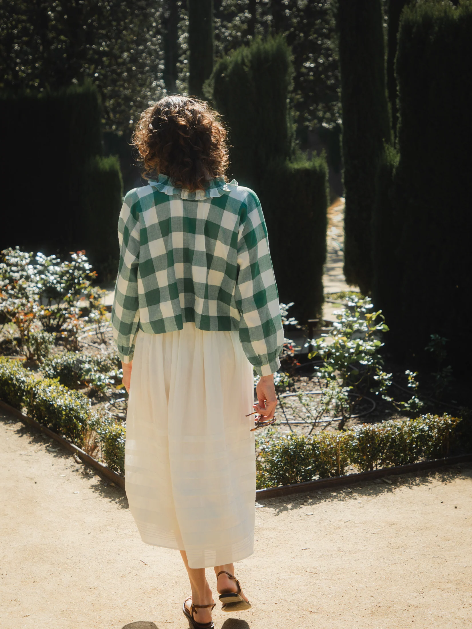 Gabby Top in Green Check - Image 2