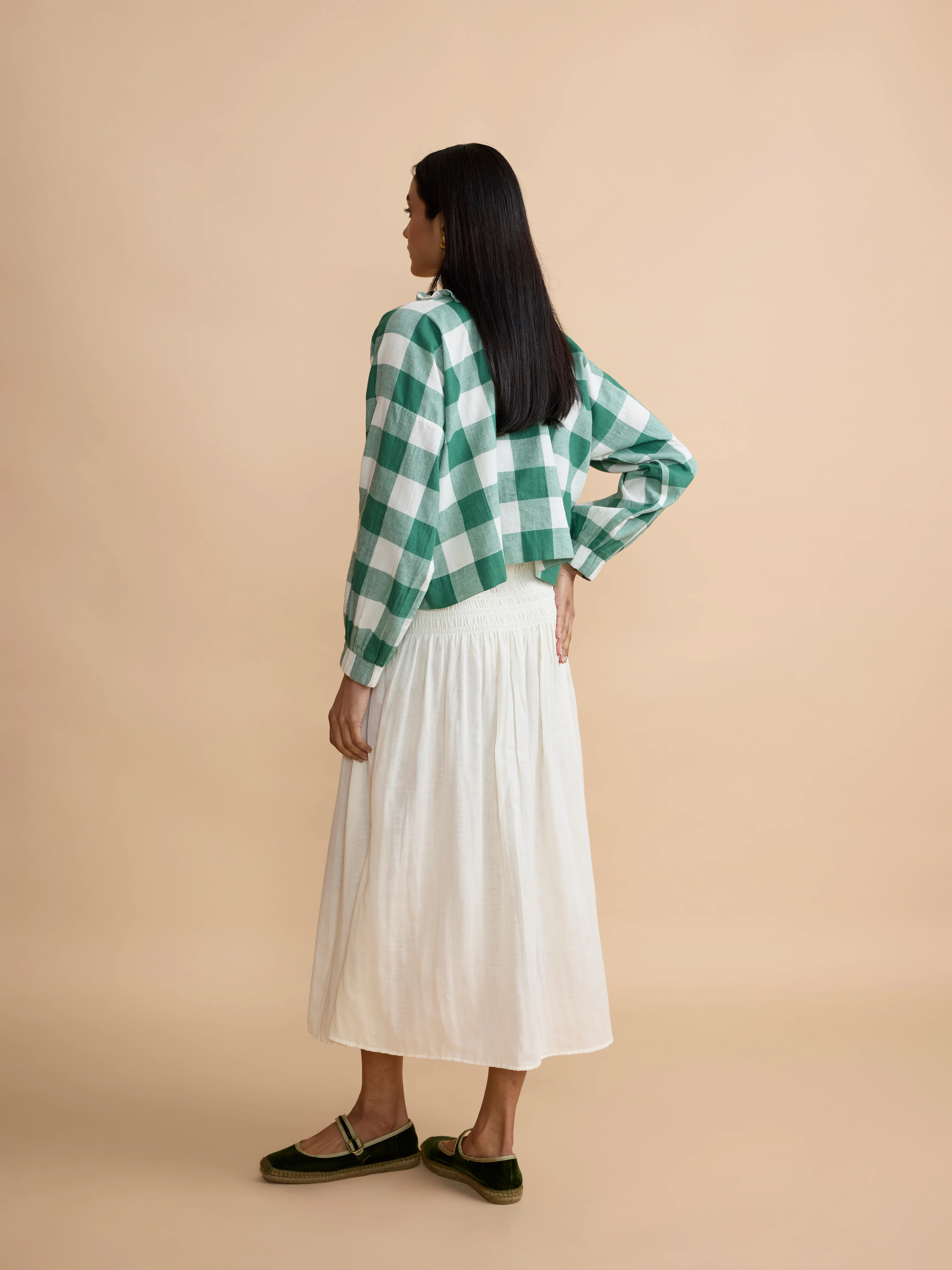 Gabby Top in Green Check - Image 6