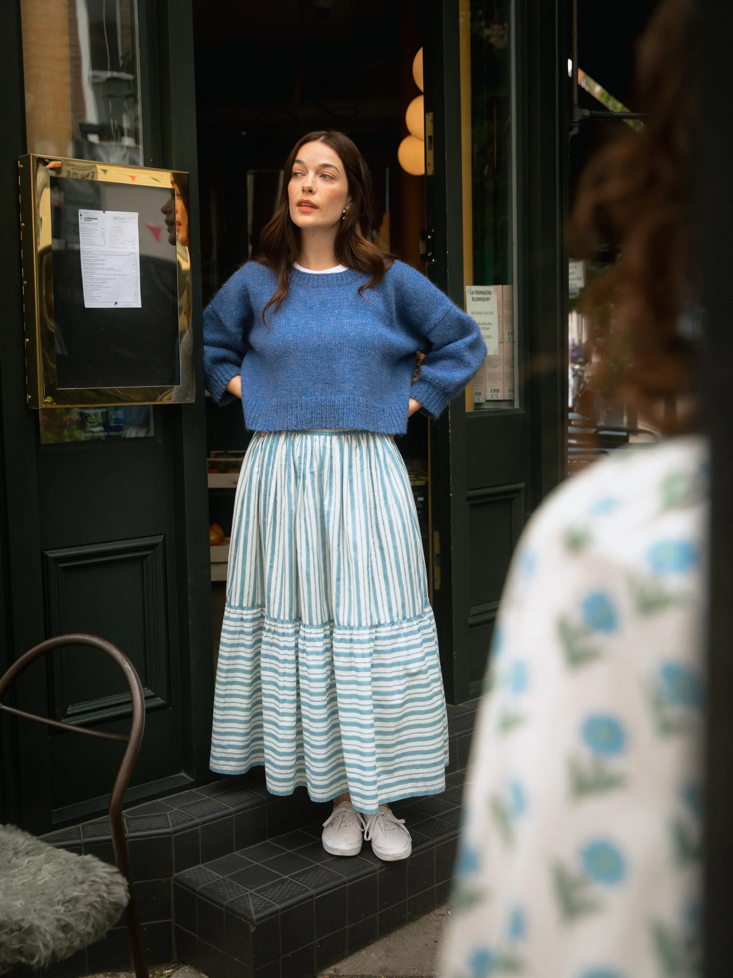 Gathered Skirt in Regatta Stripes - Image 5