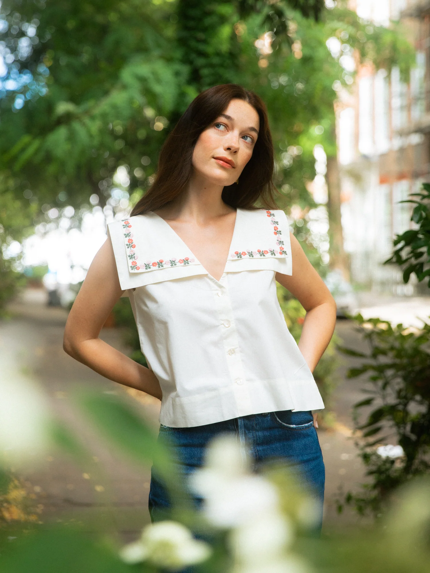 Hand-Embroidered Sailor Top - Image 3