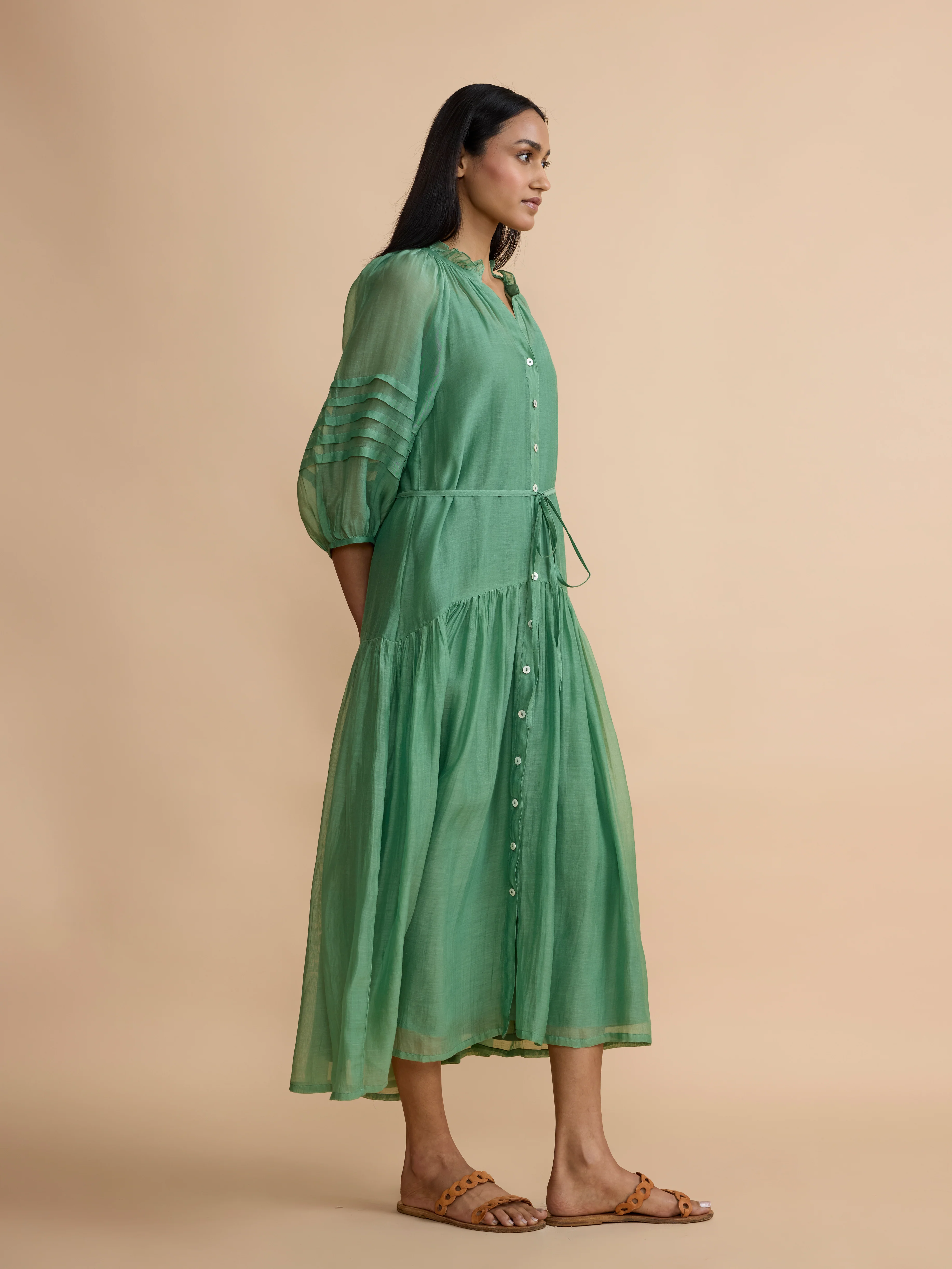 Hudson Dress in Sage Green - Image 3