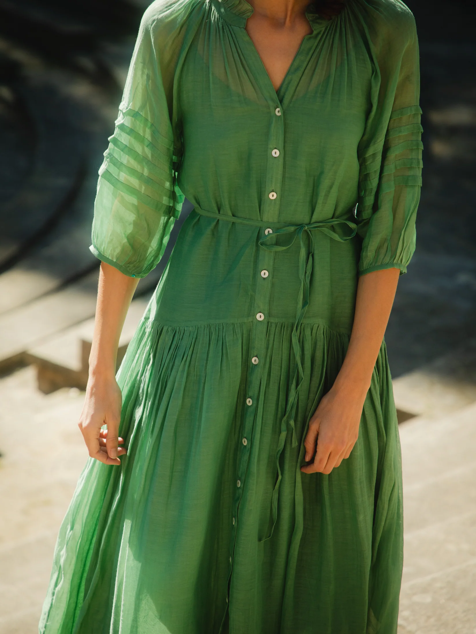 Hudson Dress in Sage Green - Image 4