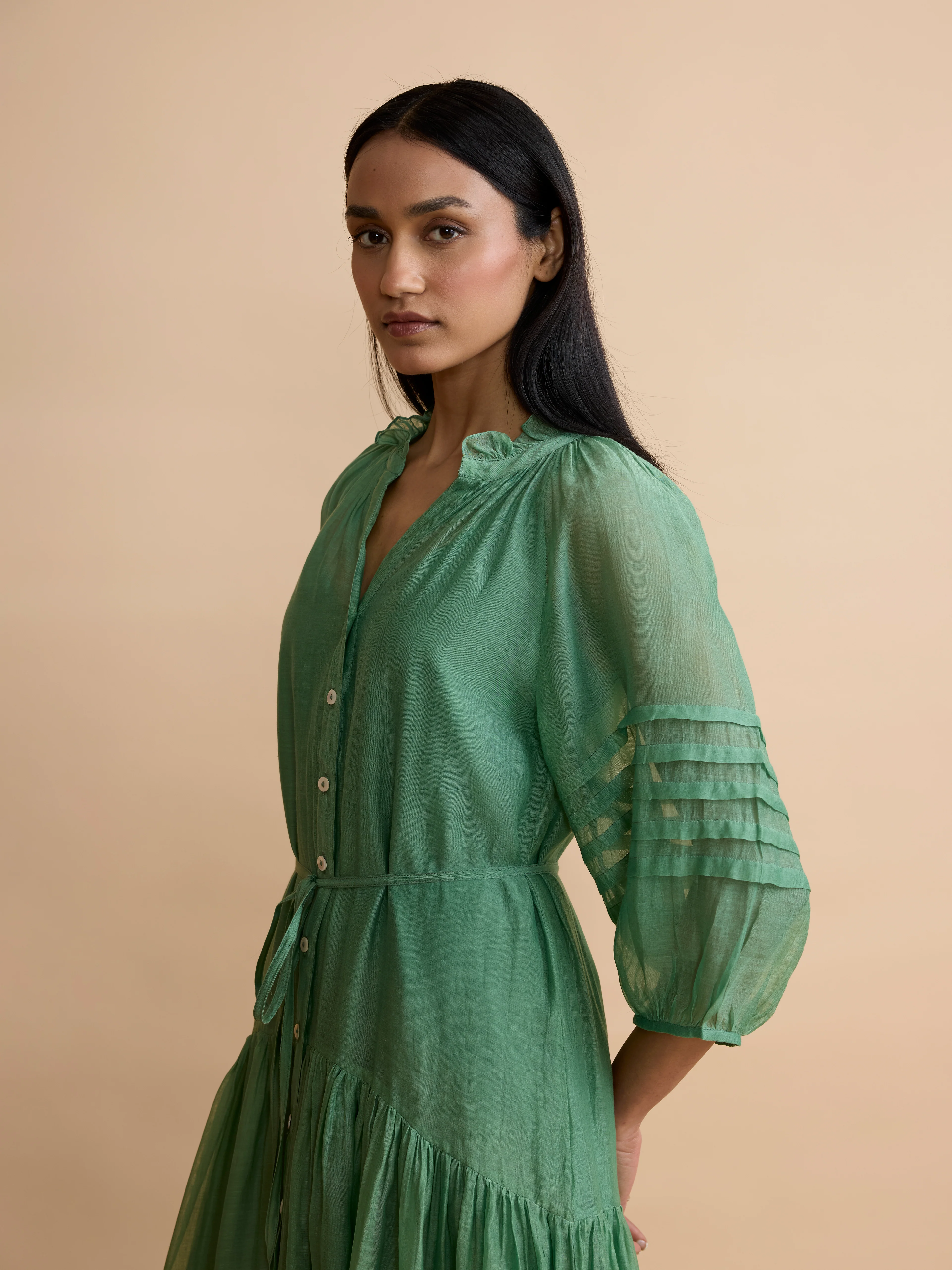 Hudson Dress in Sage Green - Image 5