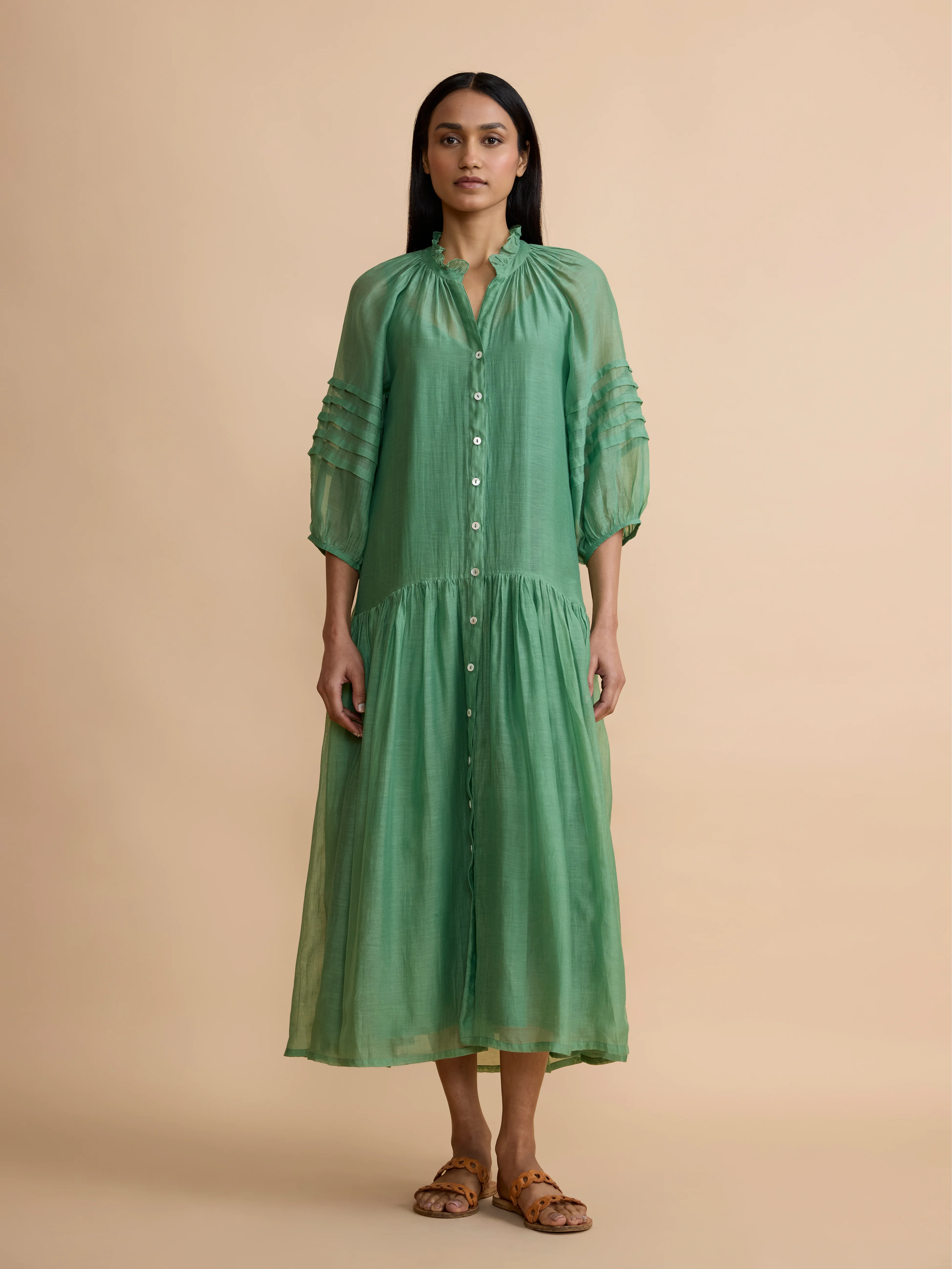 Hudson Dress in Sage Green - Image 8