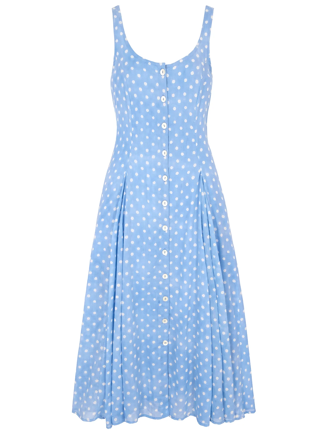 Ines Dress in French Blue Polka - Image 7