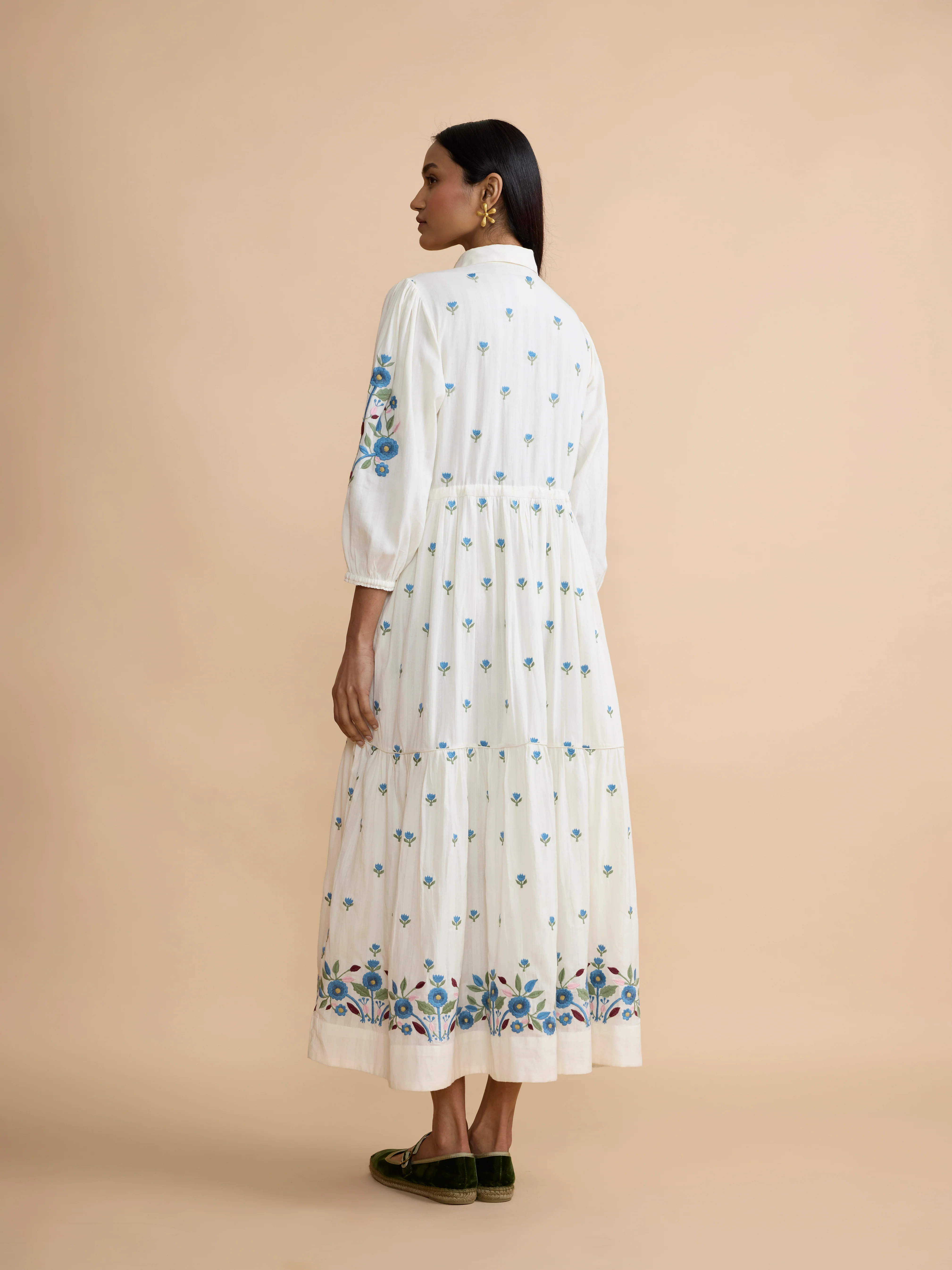 Lina Dress in Aegean Embroidery - Image 5