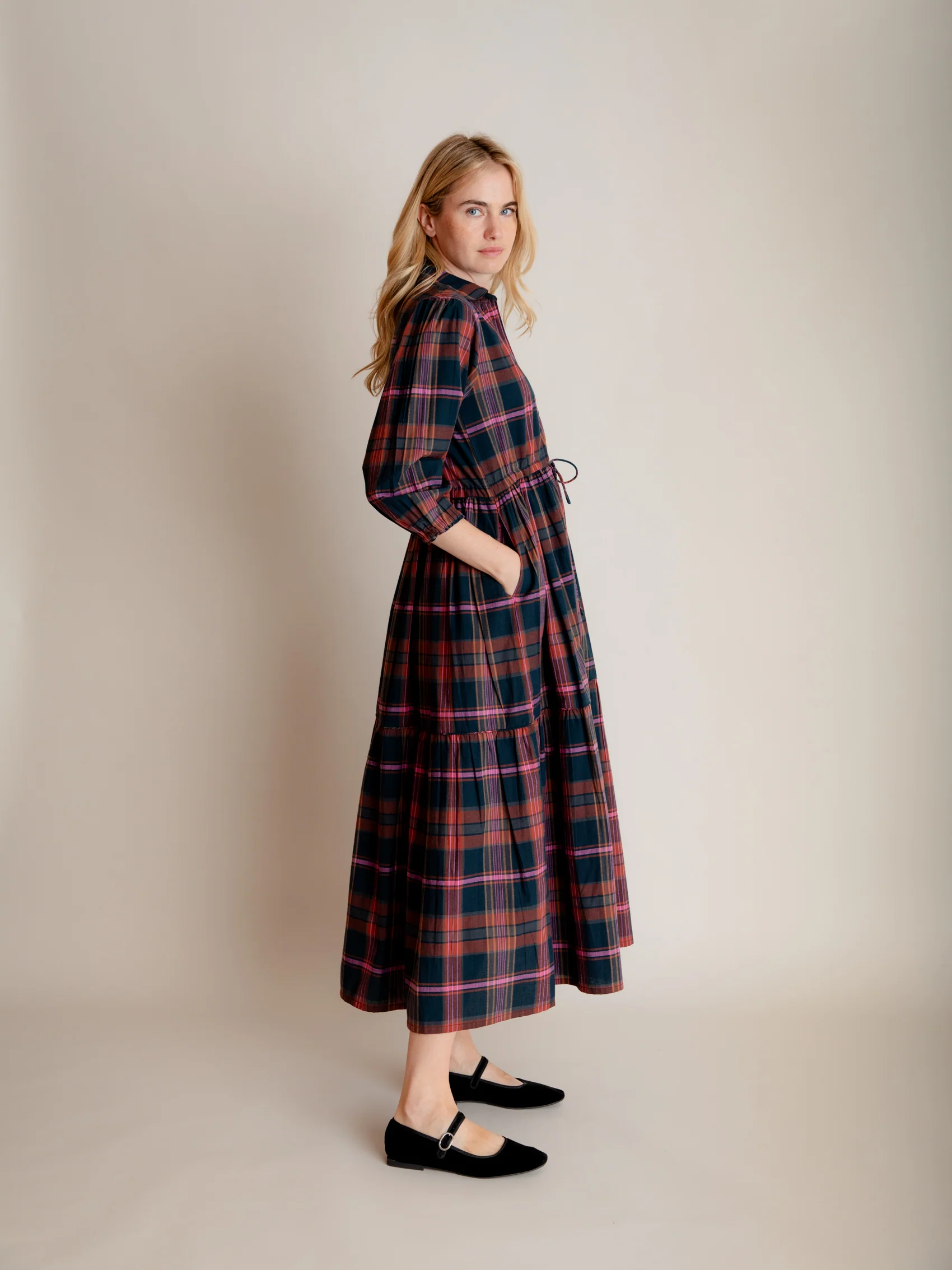 Lina Dress in Rossetti Check - Image 3
