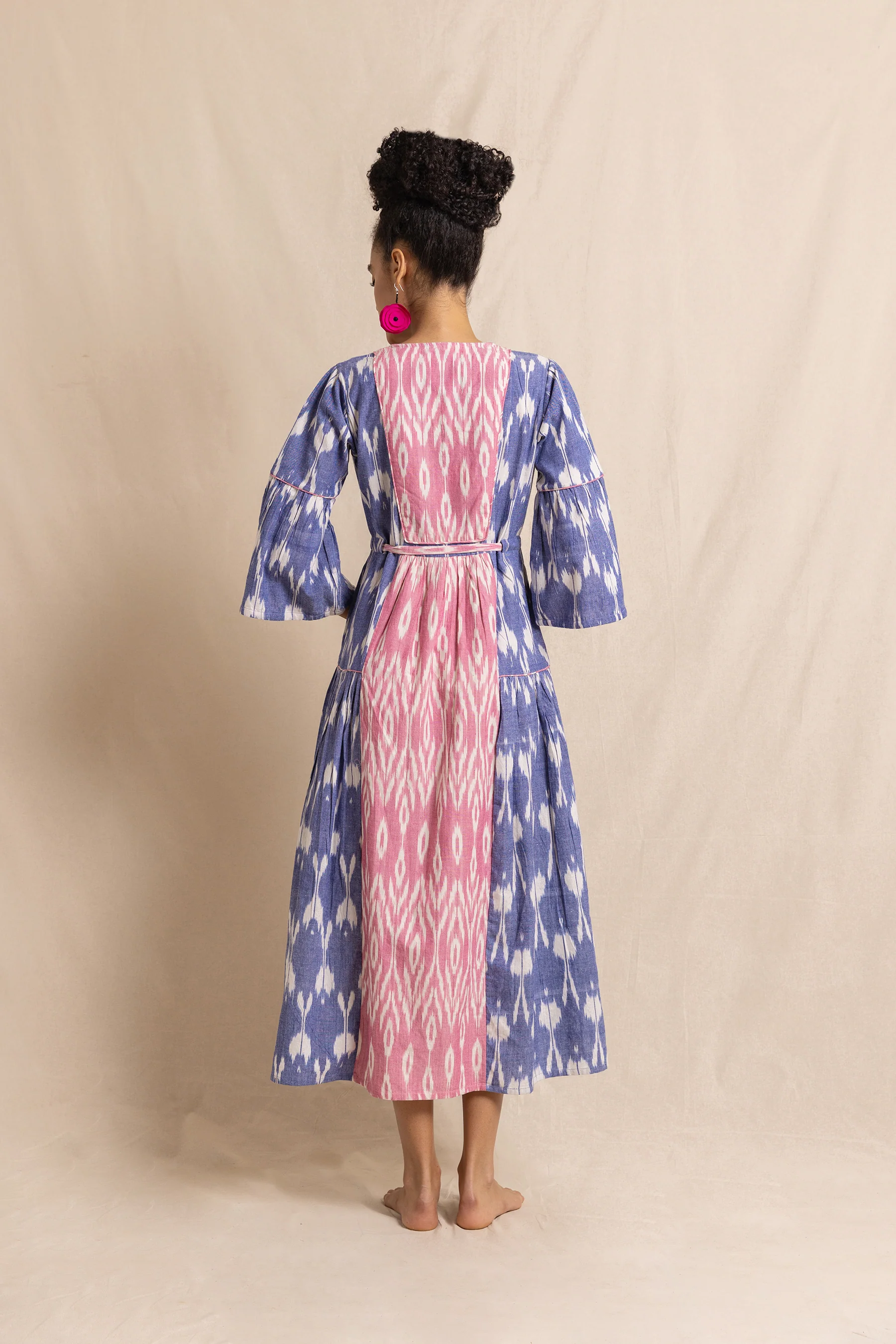 Lucia Dress in Handloom Ikat - Image 5