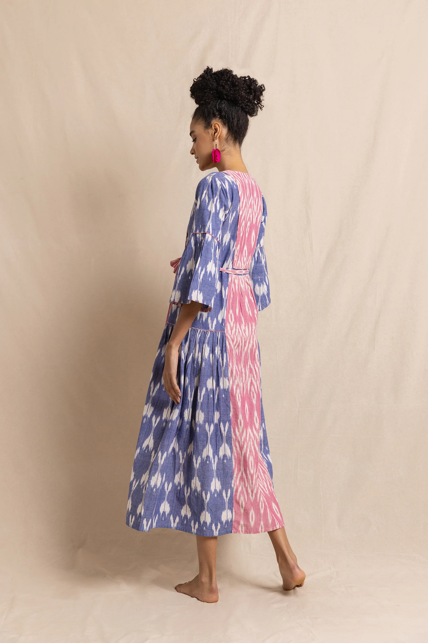 Lucia Dress in Handloom Ikat - Image 6