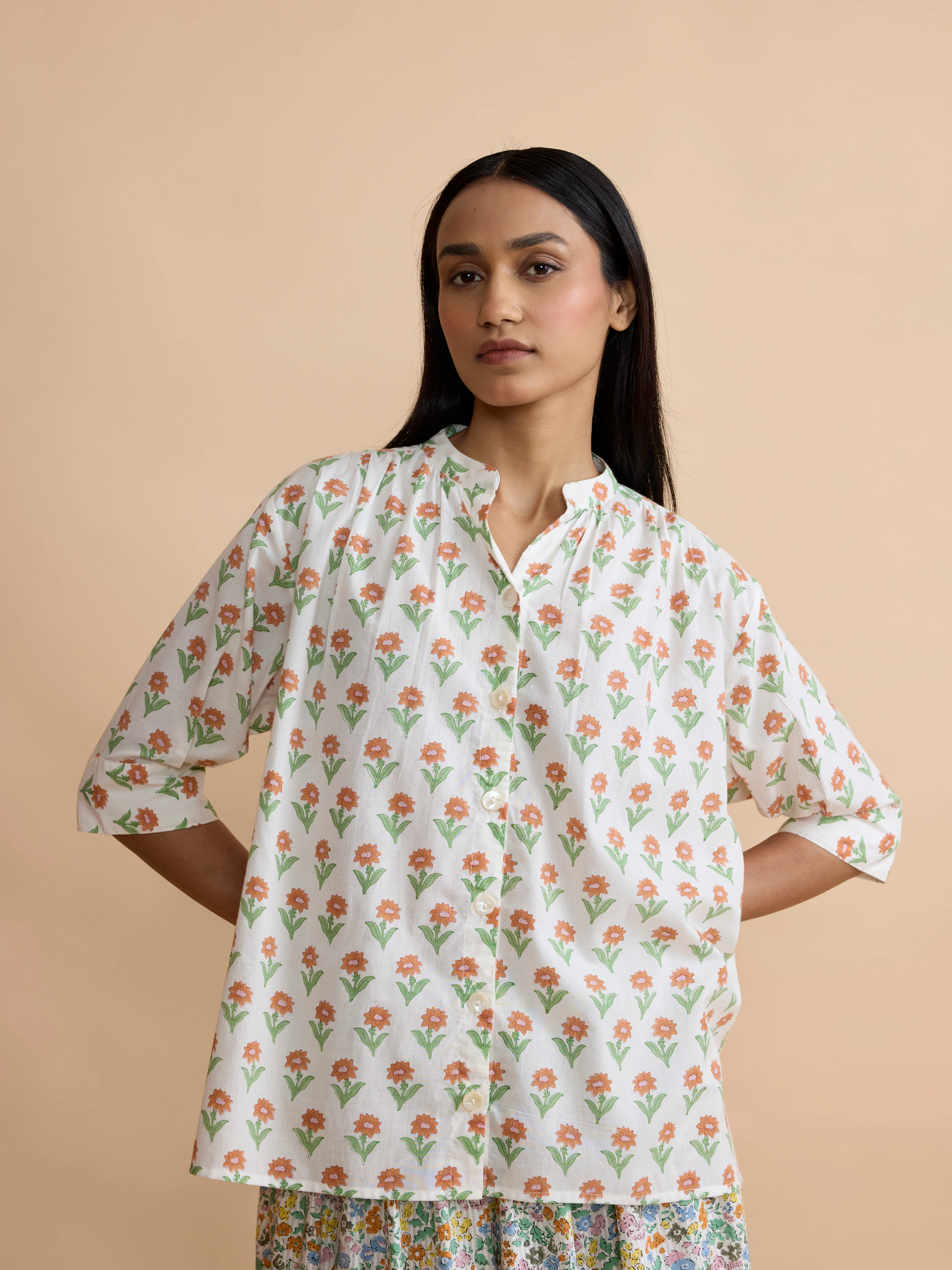 Mae Shirt in Melba Kashmir Flower - Image 6