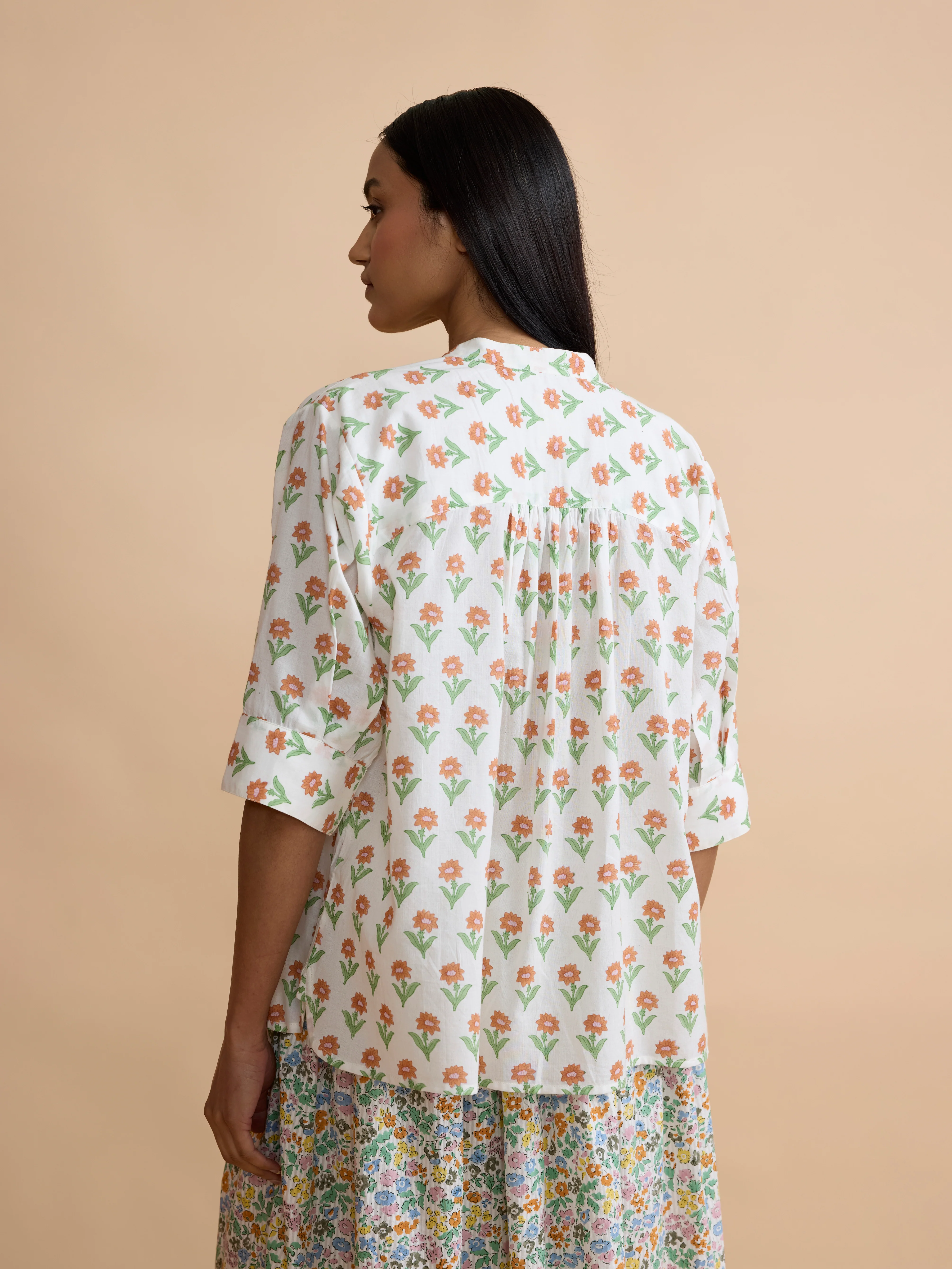 Mae Shirt in Melba Kashmir Flower - Image 7