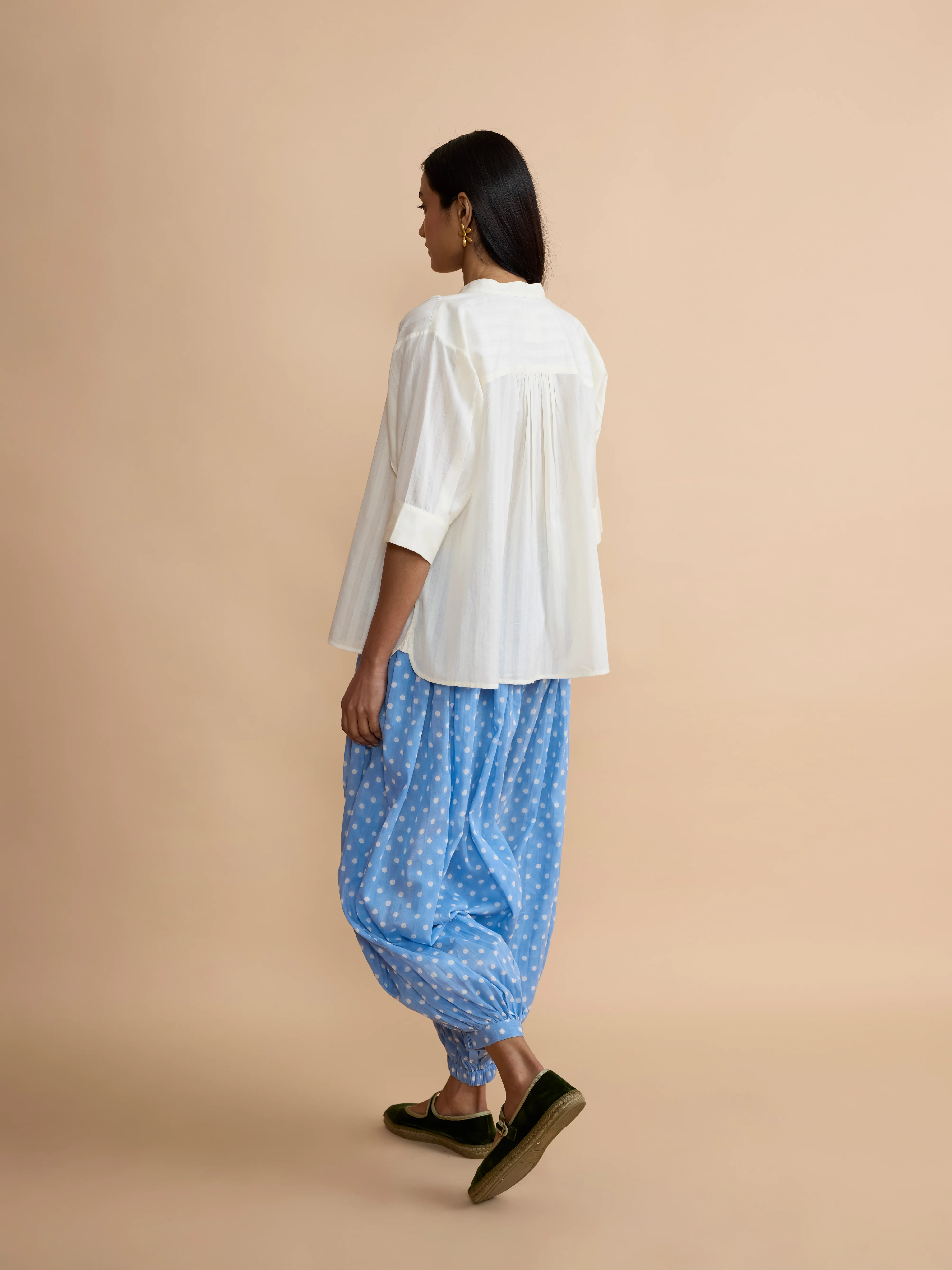 Mae Shirt in Self Stripe - Image 4