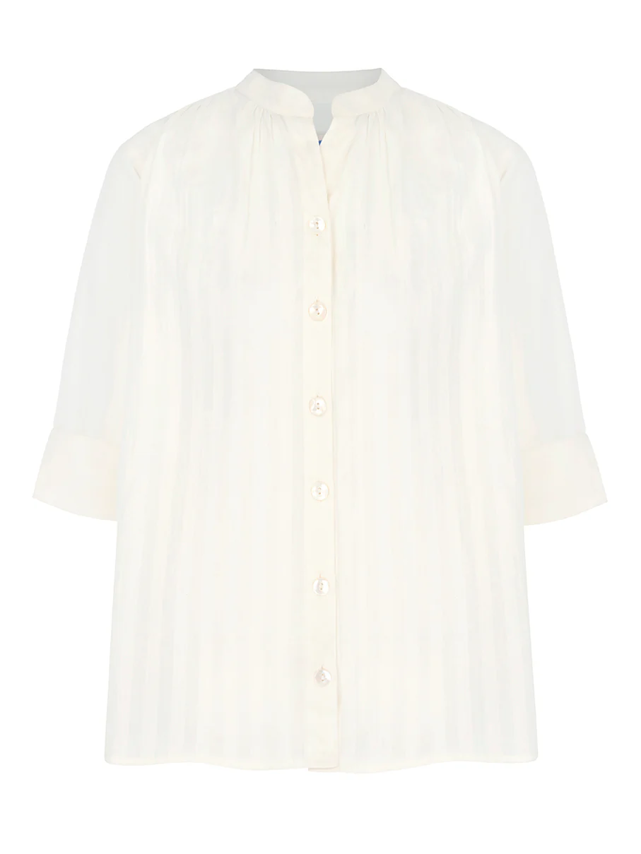 Mae Shirt in Self Stripe - Image 5