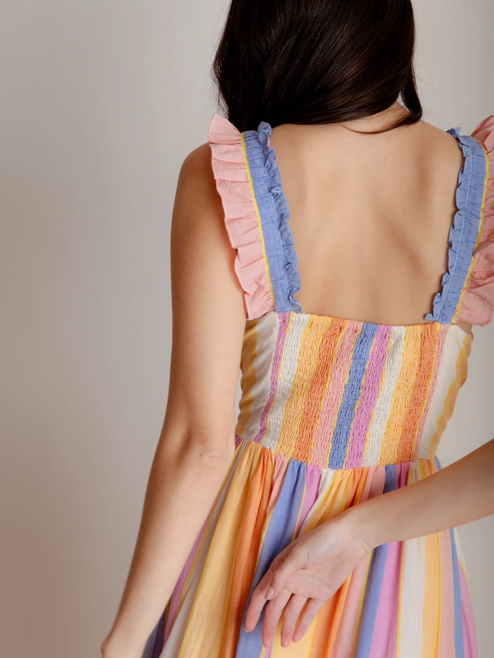 Maeve Dress in Sorbet Stripe - Image 7