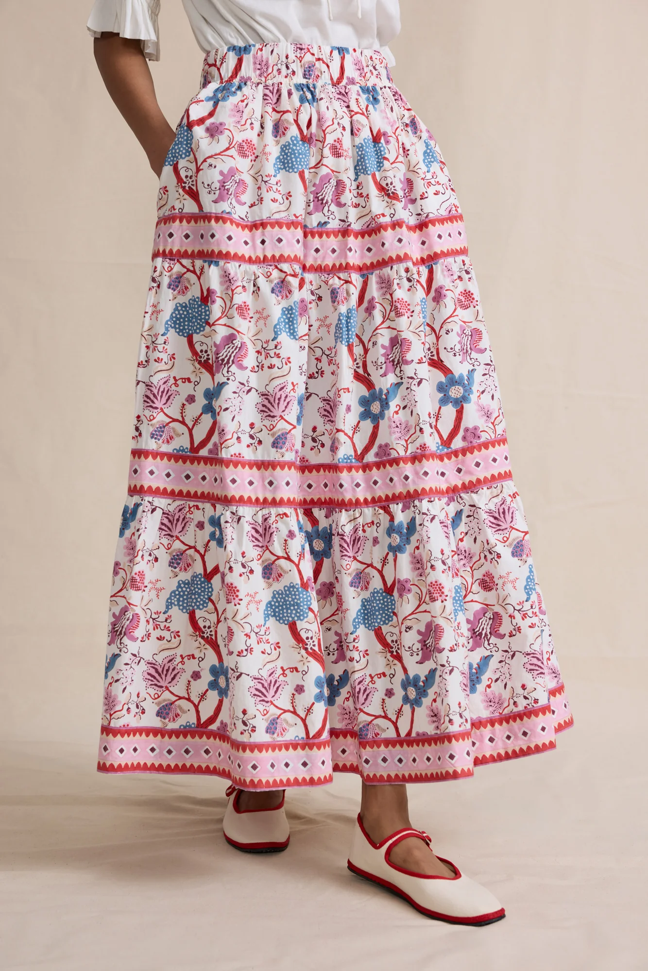 Maxi Skirt in Red Pomegranate - Image 2