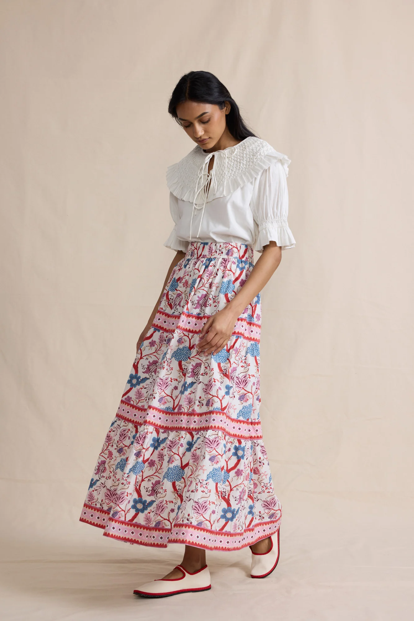 Maxi Skirt in Red Pomegranate - Image 3