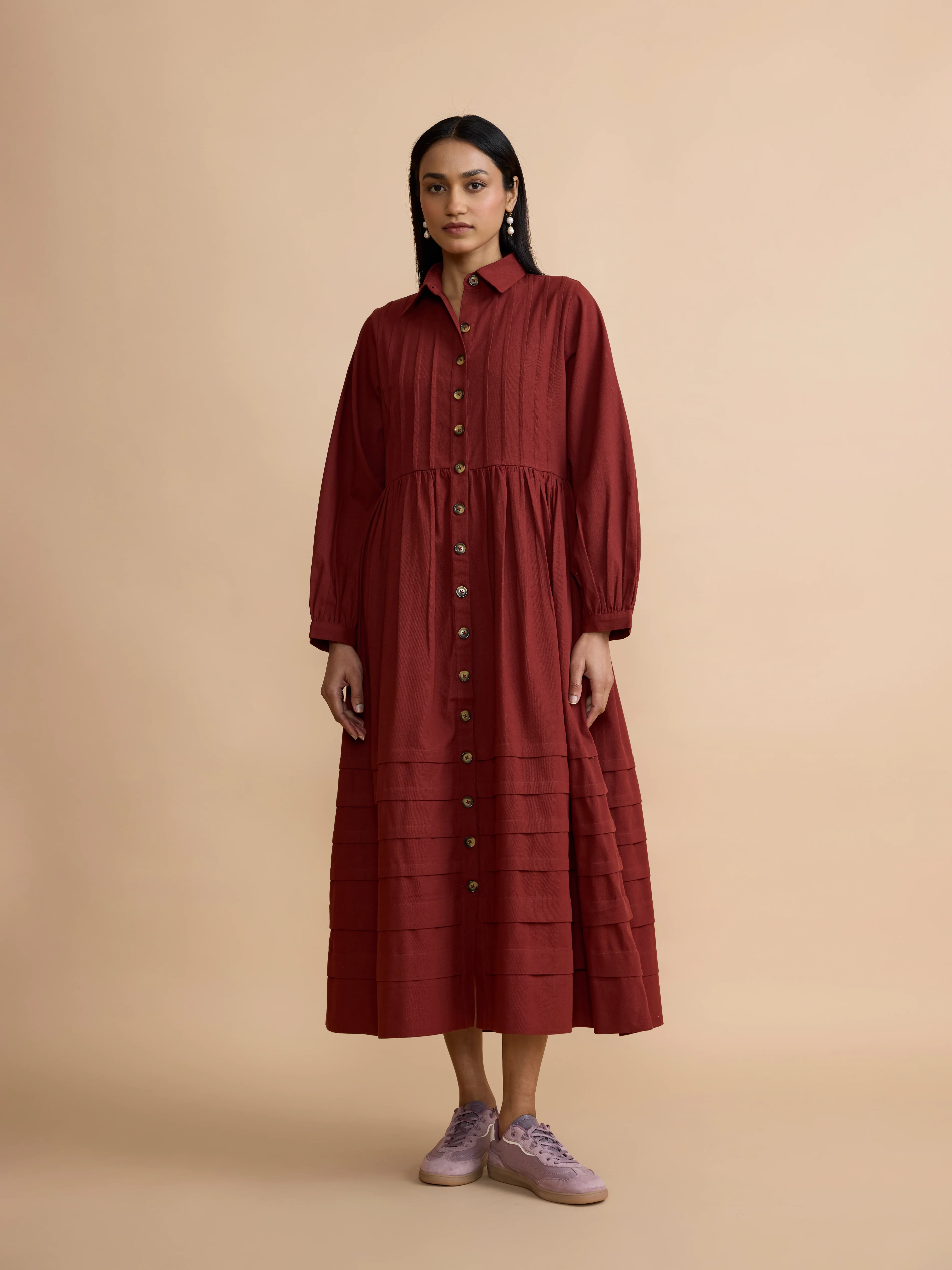 Pascale Dress in Sumac Twill - Image 5