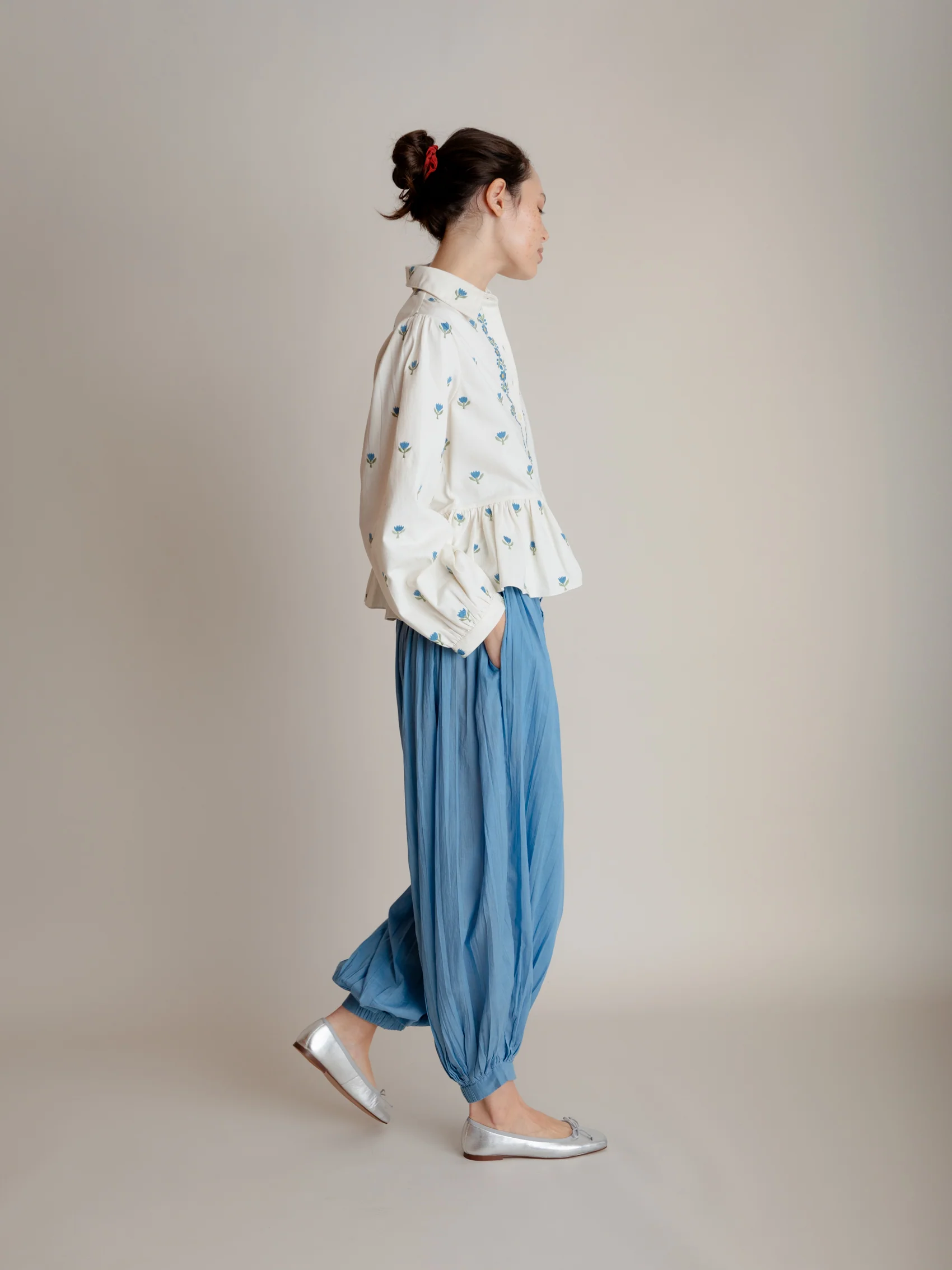 Pascale Shirt in Aegean Embroidery - Image 3