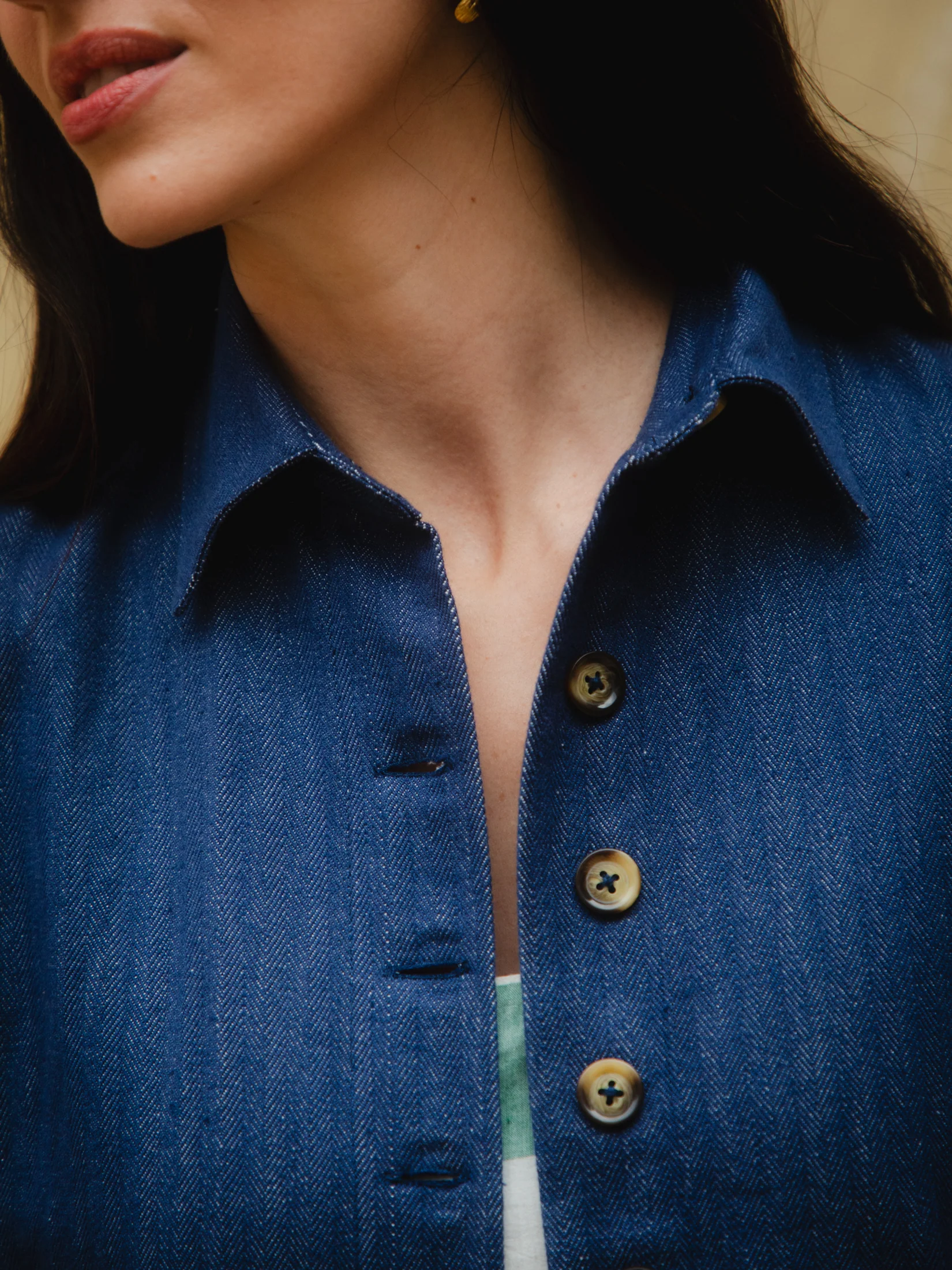 Pascale Shirt in Indigo Twill - Image 7