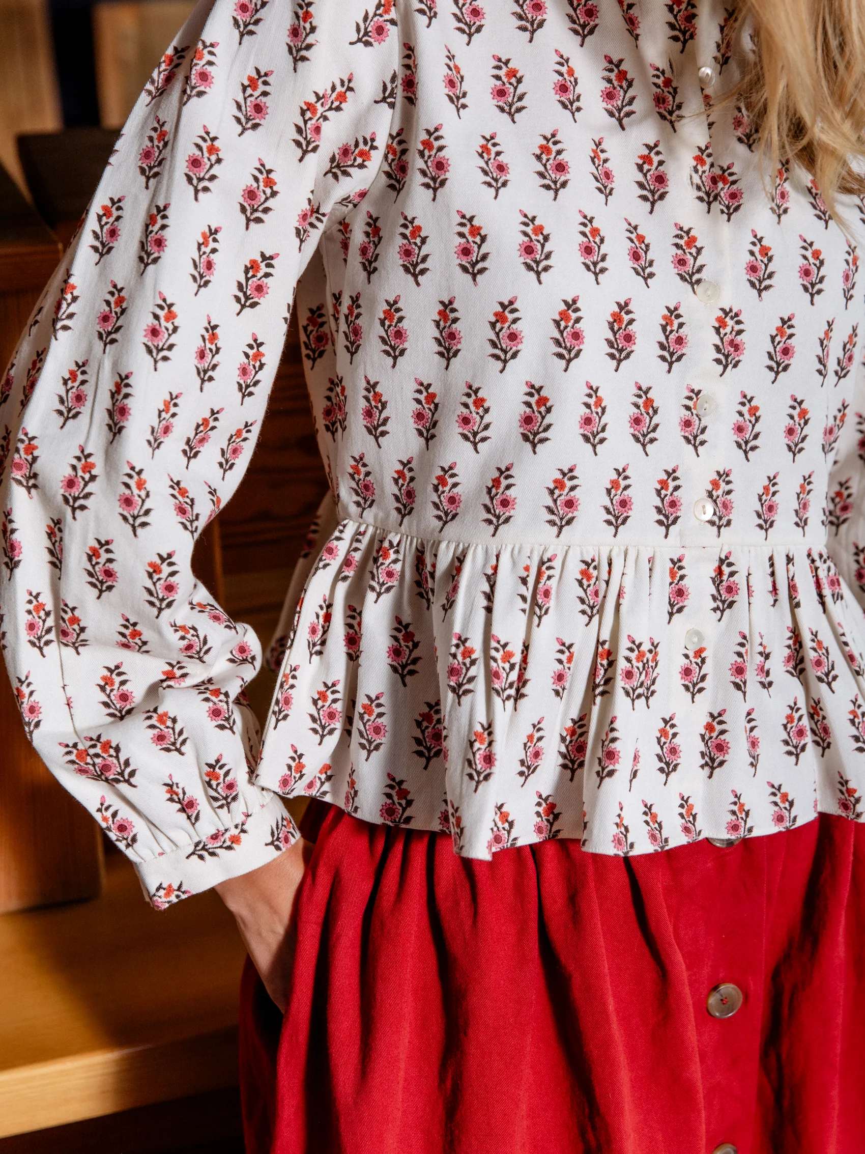 Pascale Shirt in Sunflower Twill - Image 4