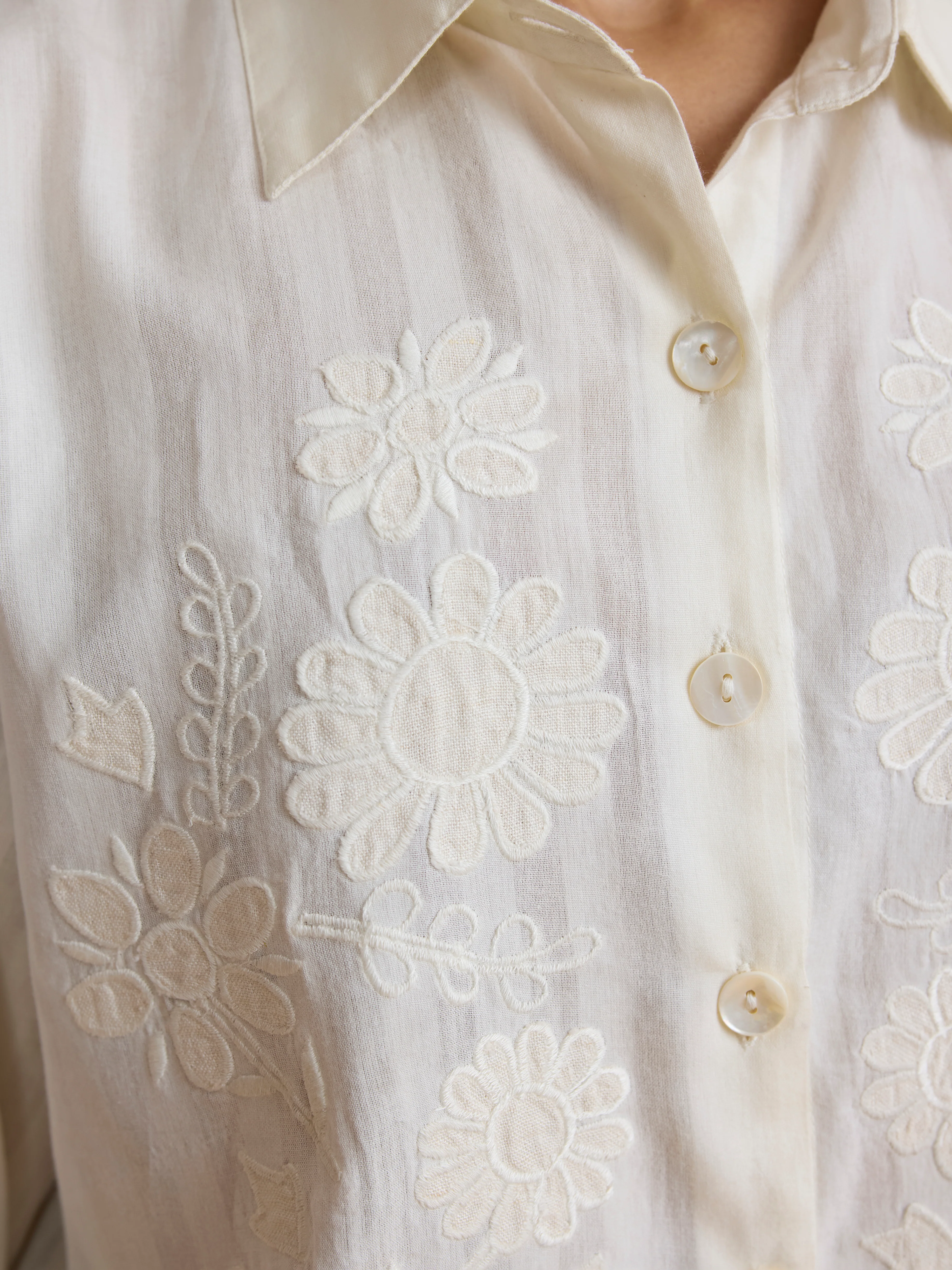Phoebe Shirt in Ottoman Applique - Image 3