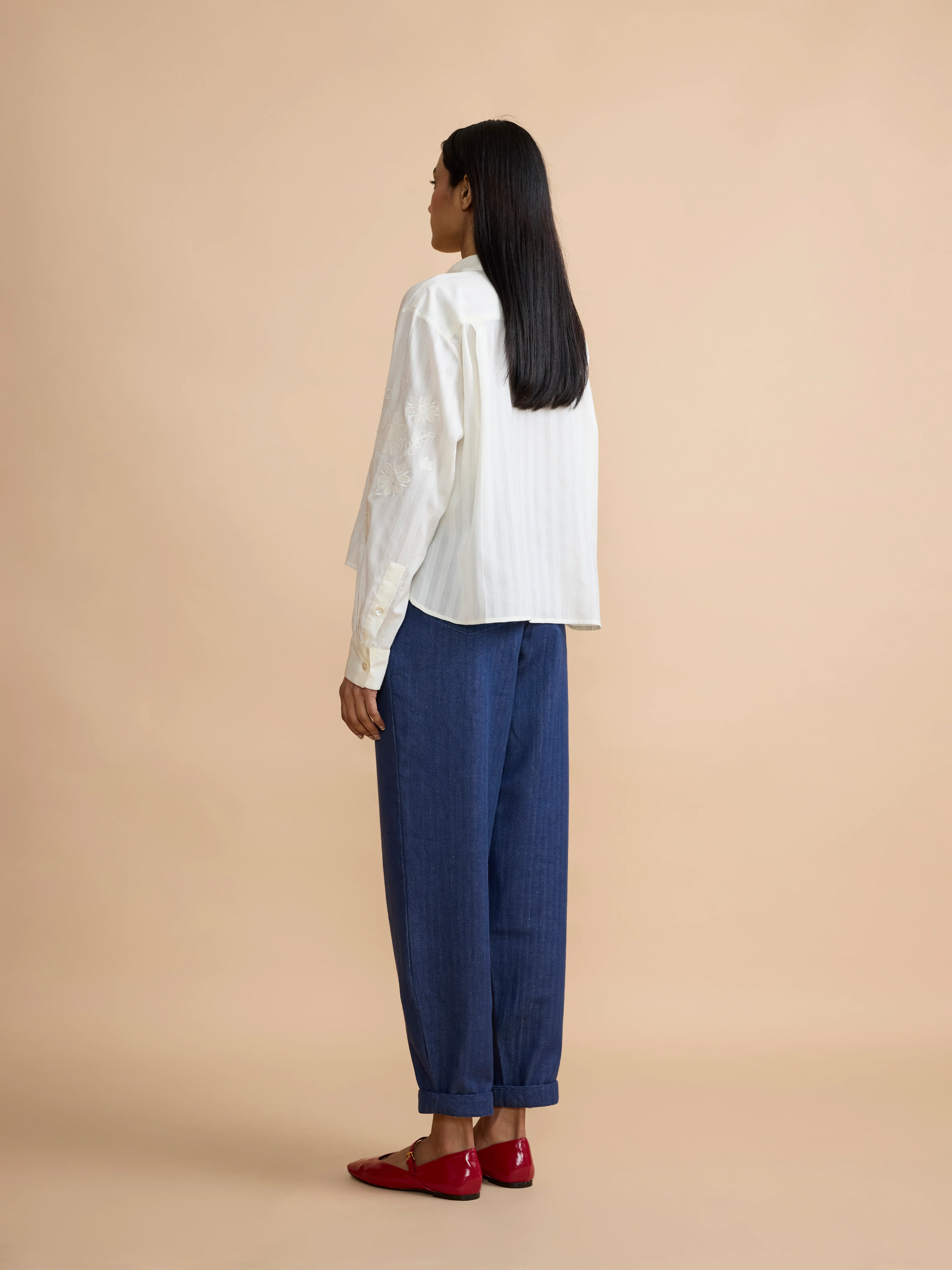 Phoebe Shirt in Ottoman Applique - Image 4