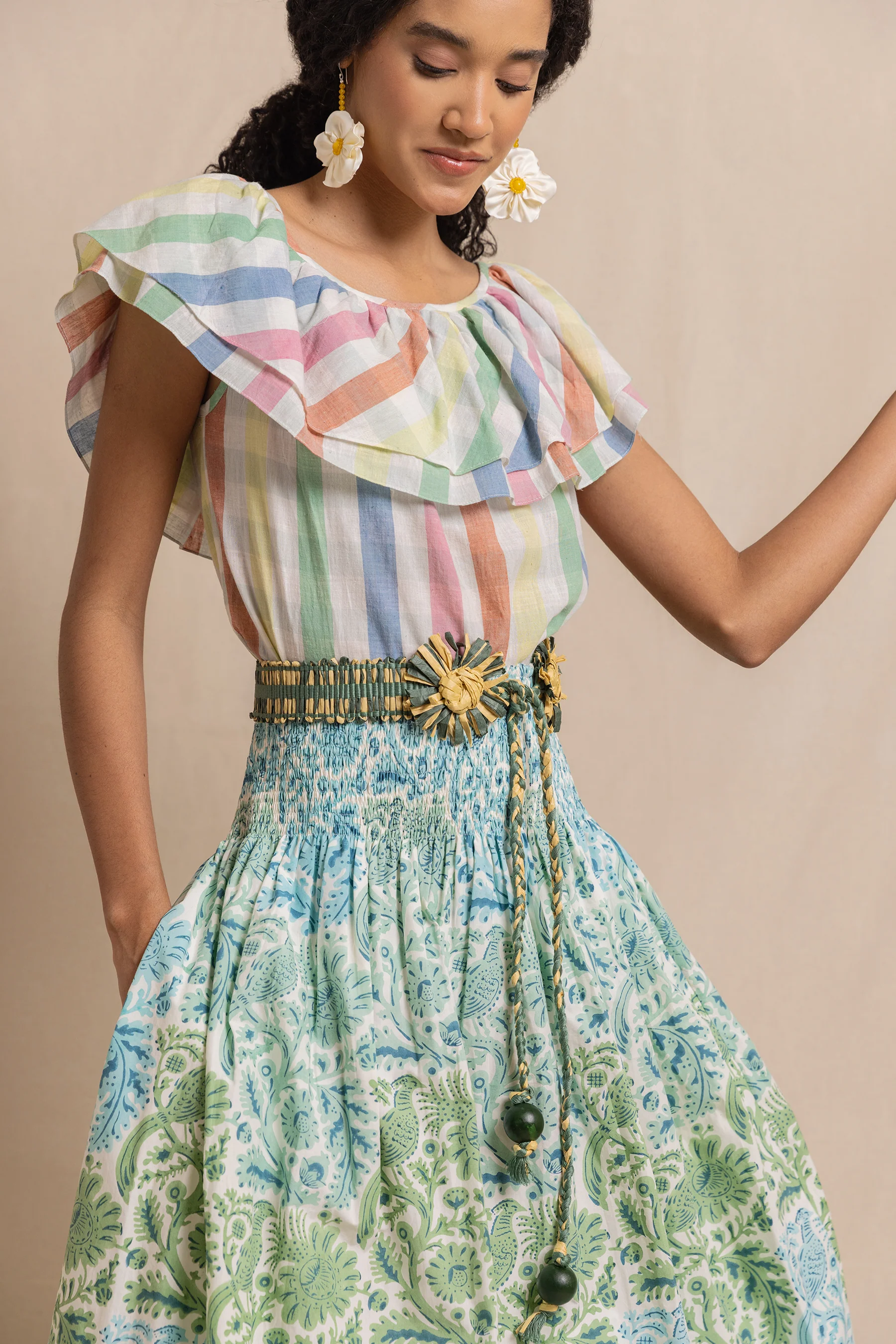 Picnic Skirt in Green Pheasant - Image 3