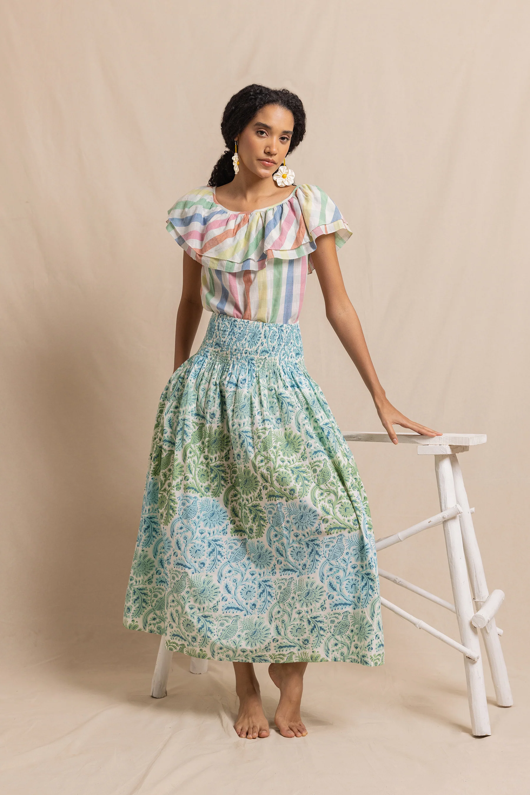 Picnic Skirt in Green Pheasant - Image 4