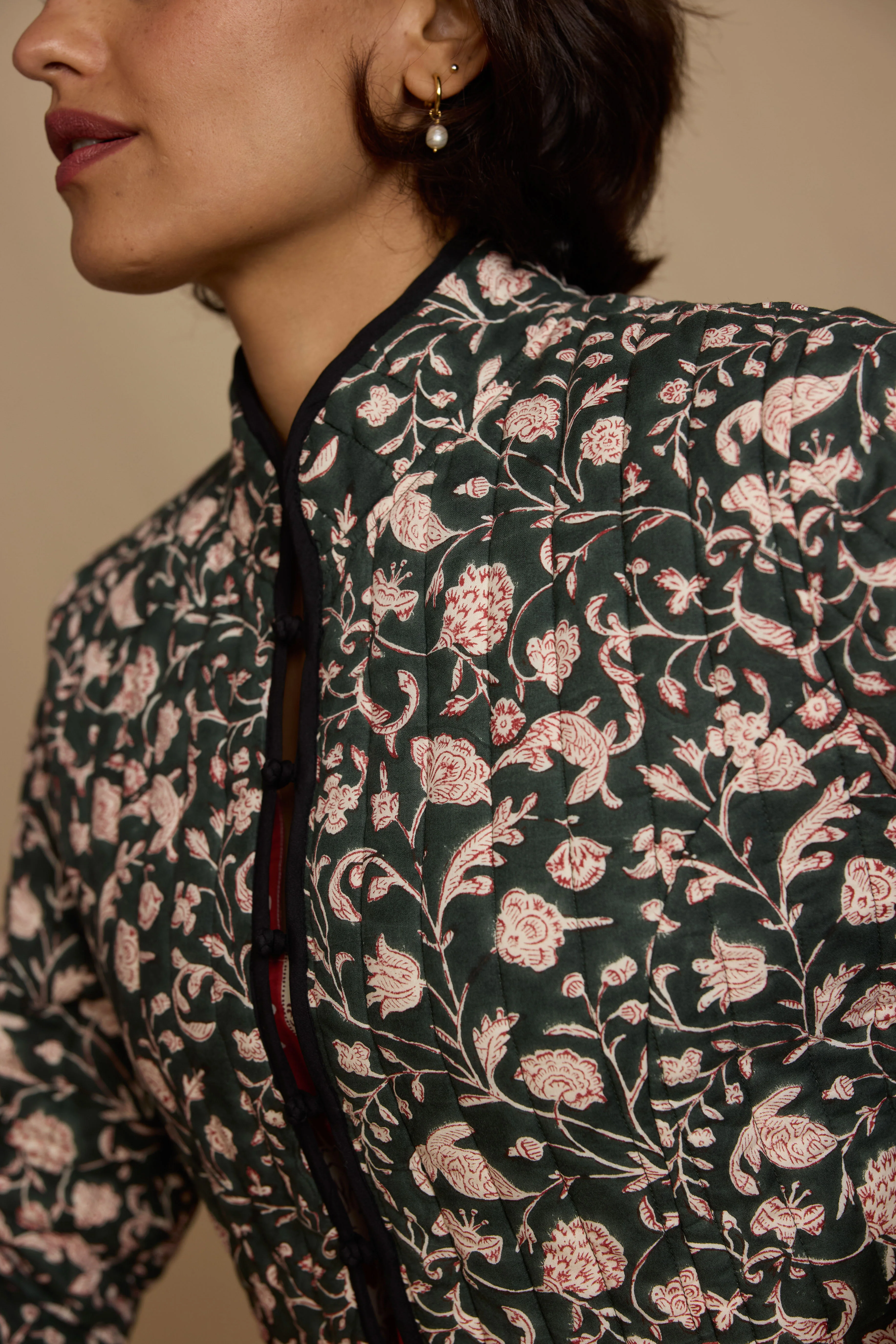 Pierre Jacket in Forest/Rust Petal - Image 3