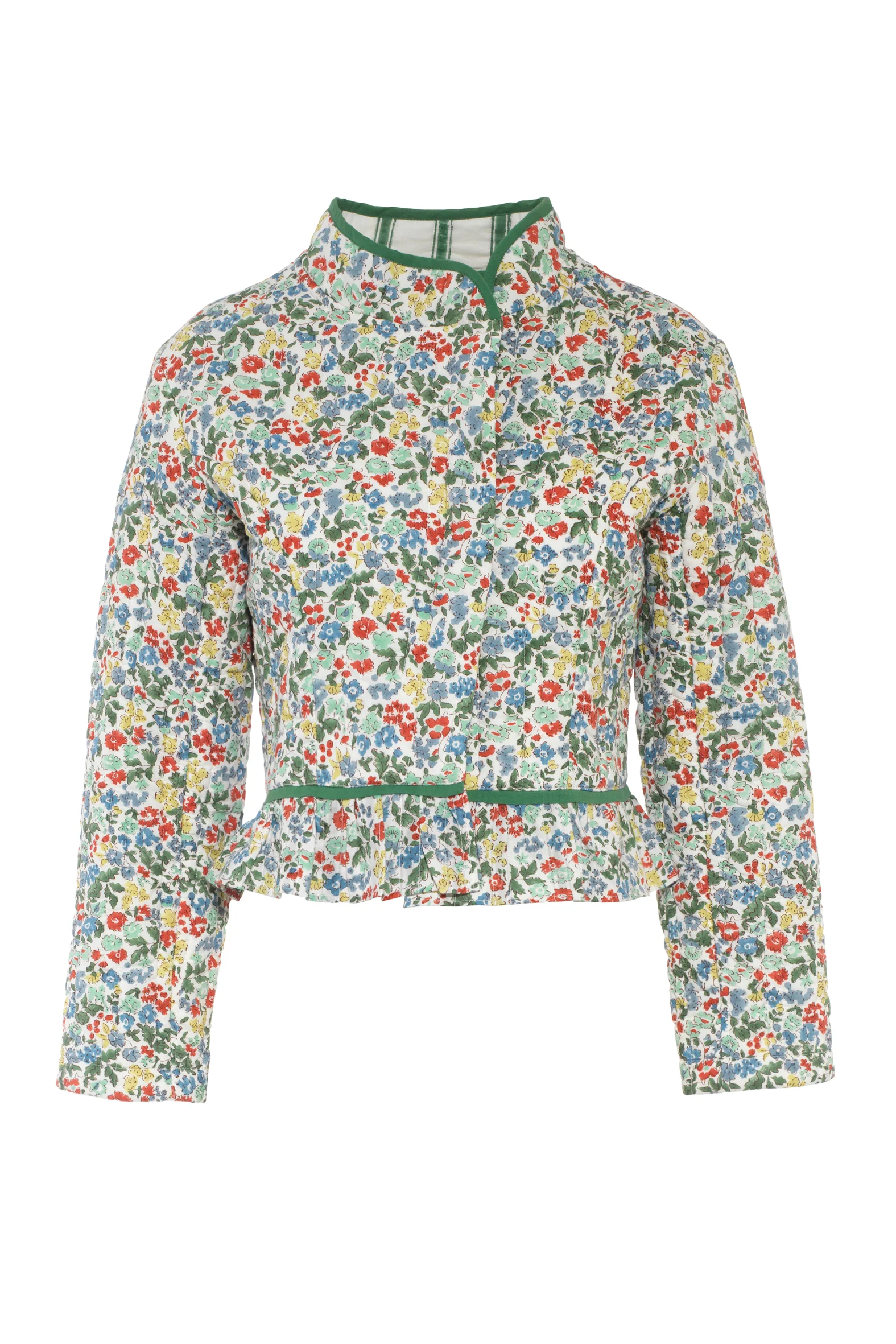 Quilted Biker Jacket in Fleures Garden - Image 3