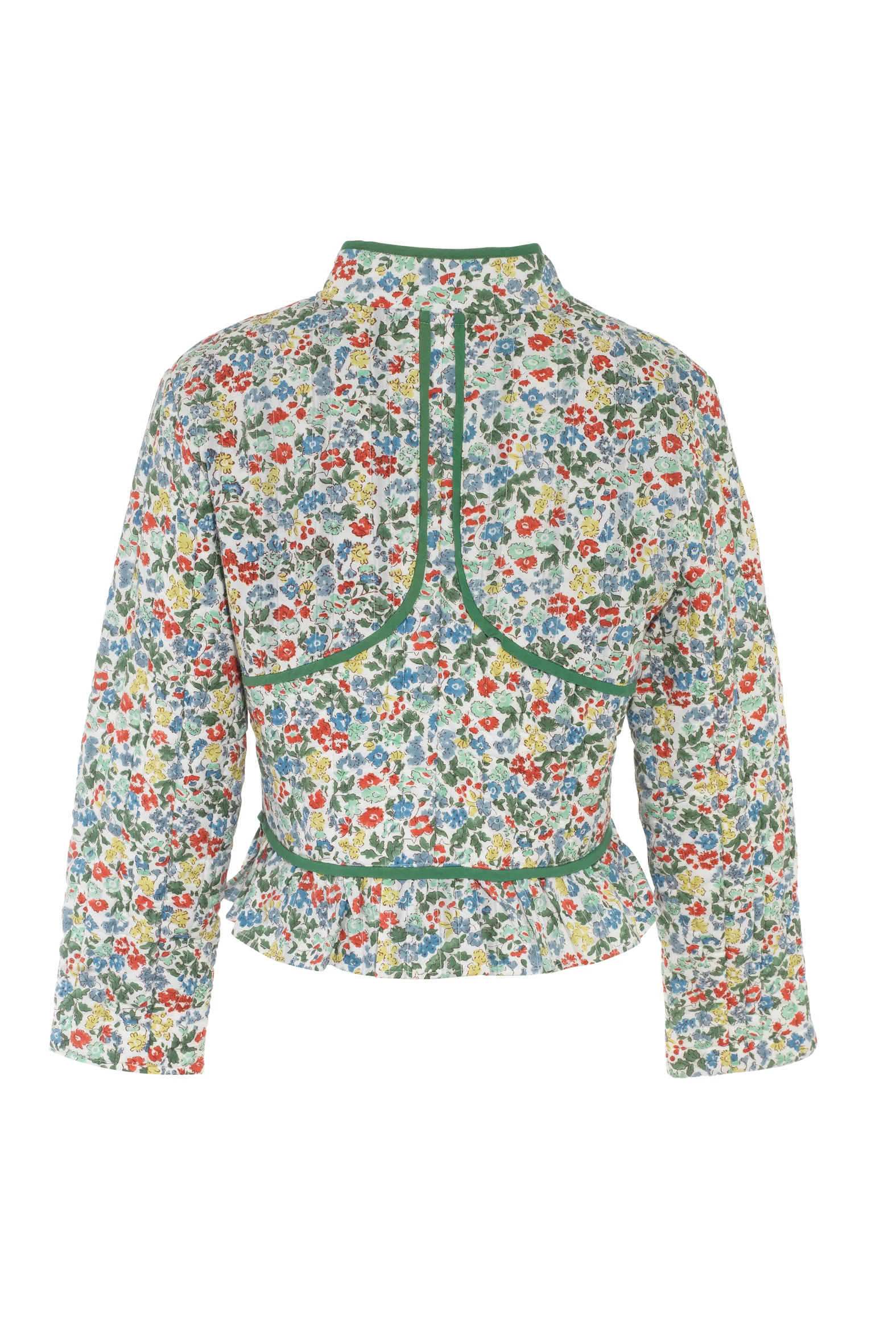 Quilted Biker Jacket in Fleures Garden - Image 4
