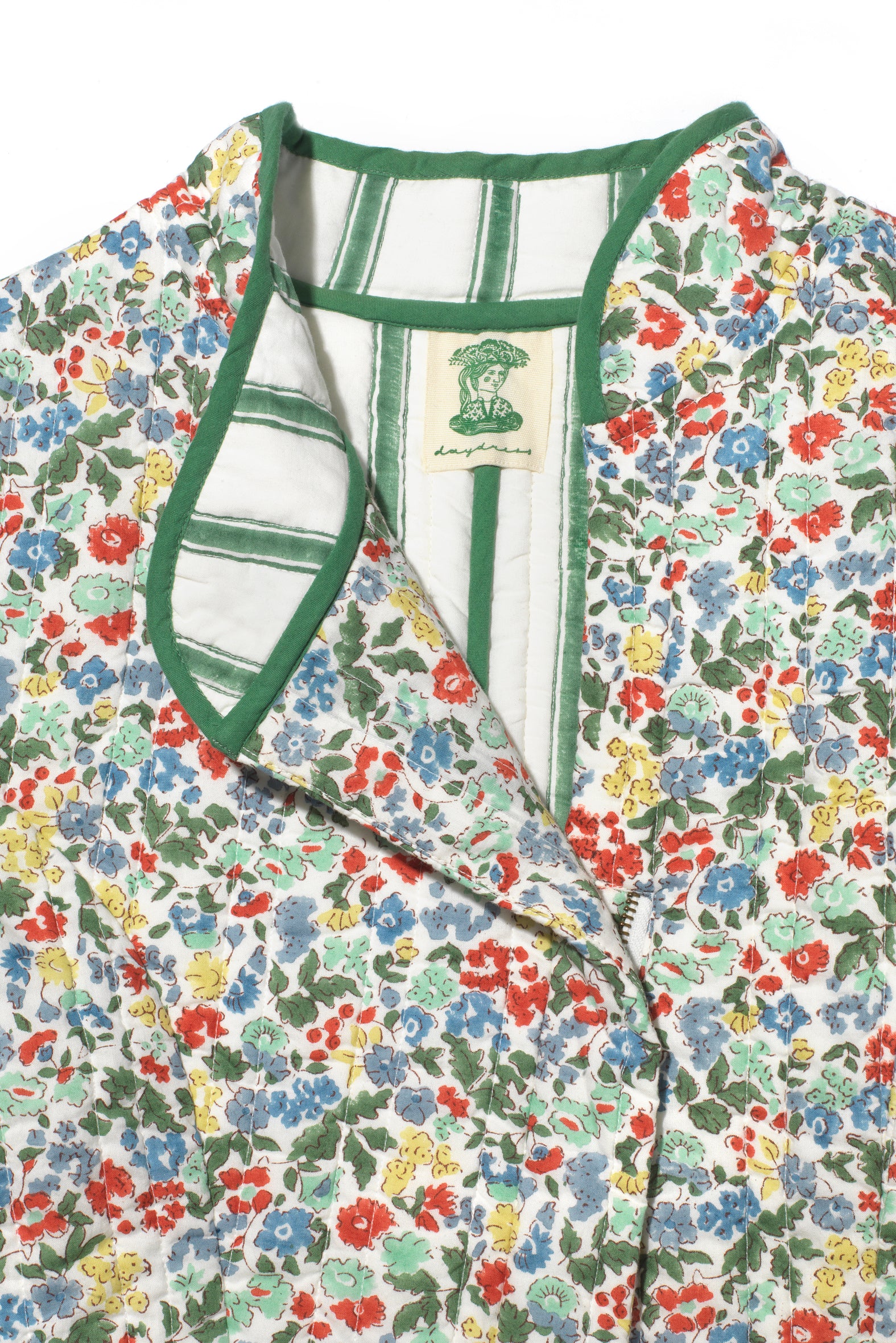Quilted Biker Jacket in Fleures Garden - Image 6