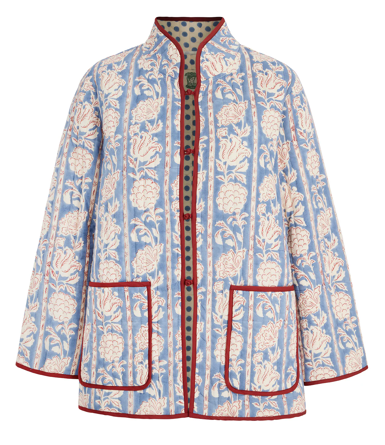 Quilted Jacket in Dawn Boulevard Stripe - Image 4