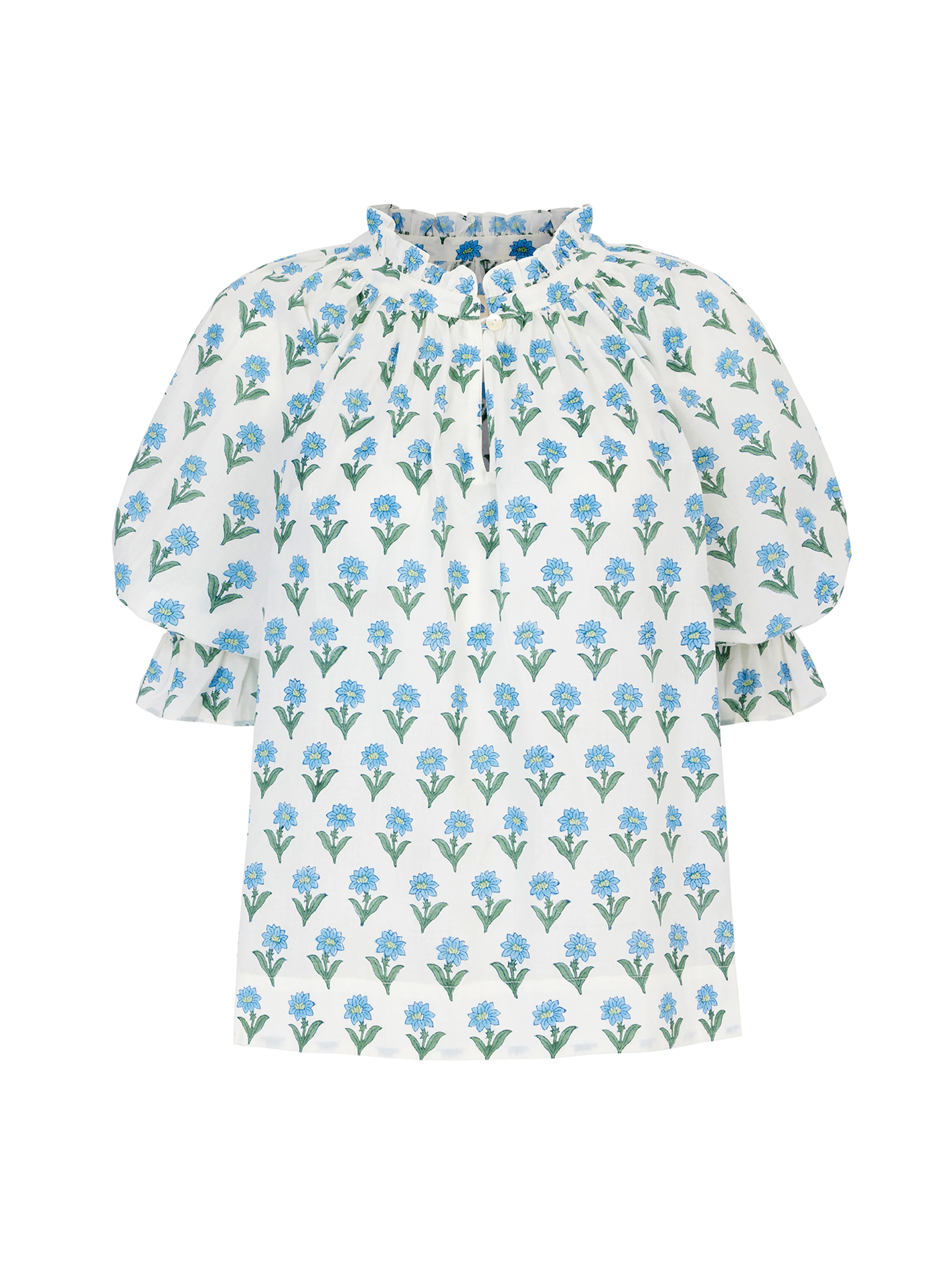 Rennes Top in Sky Kashmir Flower - Image 3